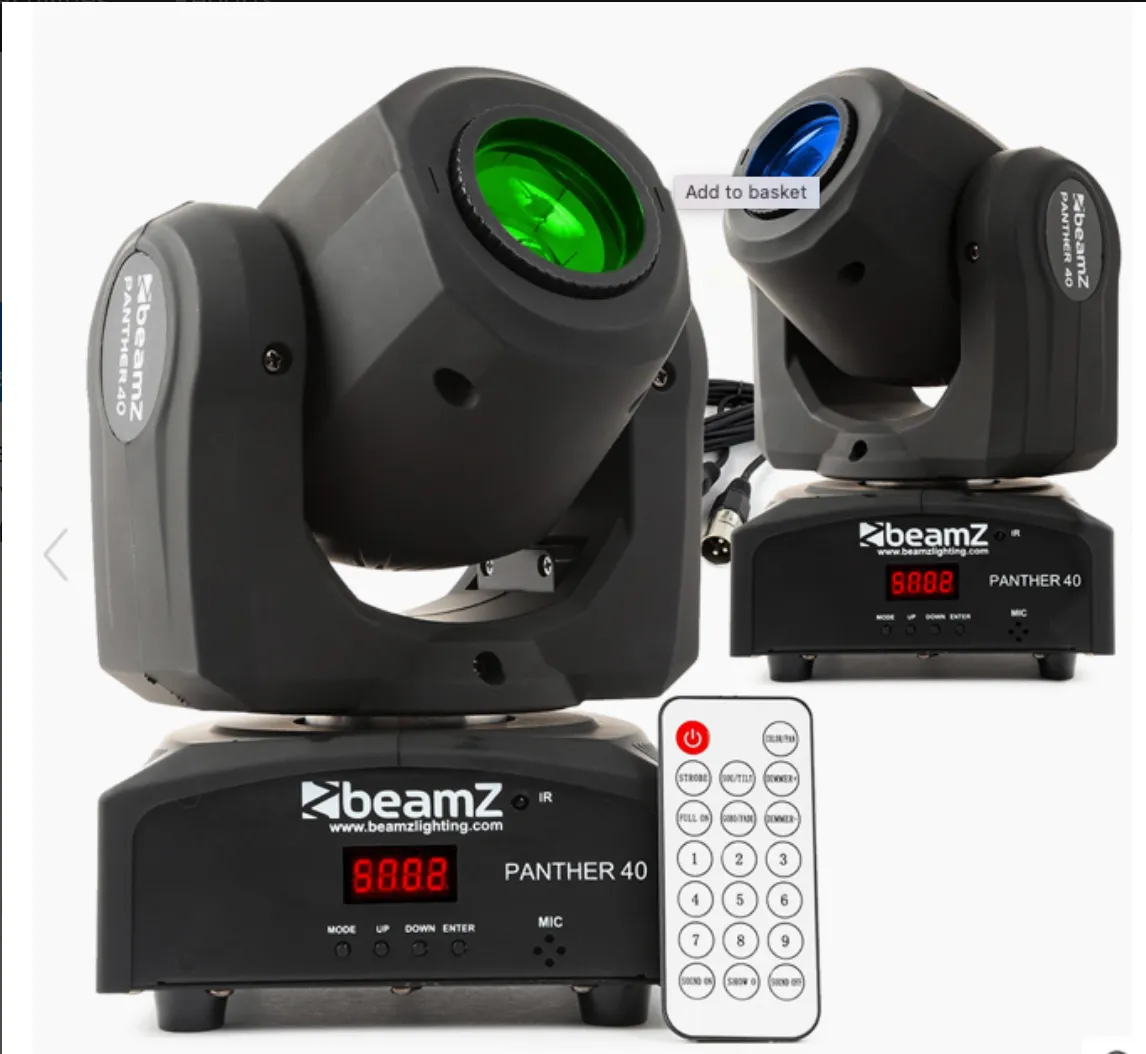 Moving head - Beamz Panther 40w 