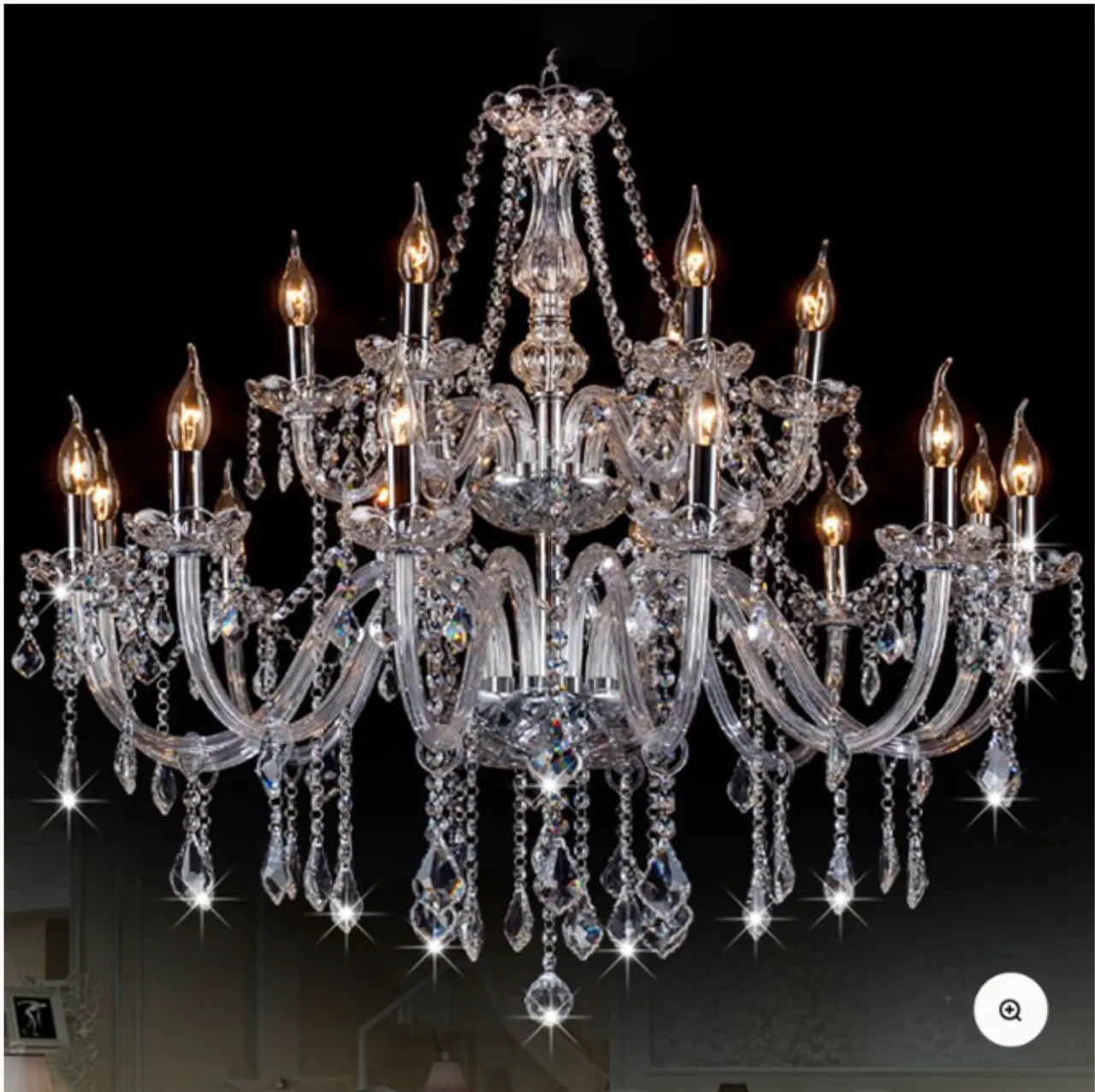 Acrylic Chandelier - 16 arm 