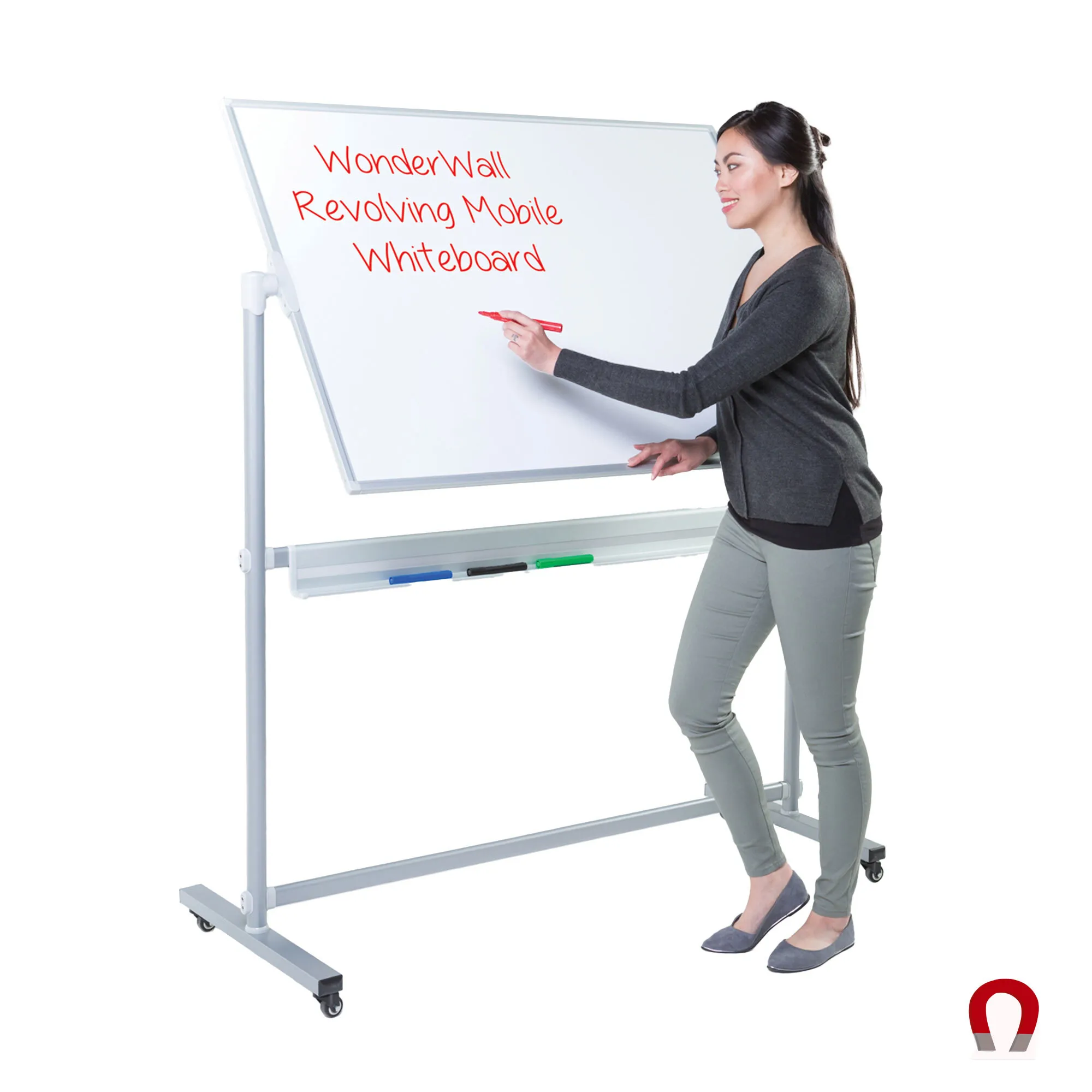 Freestanding  White board - Magnetic, revolving 