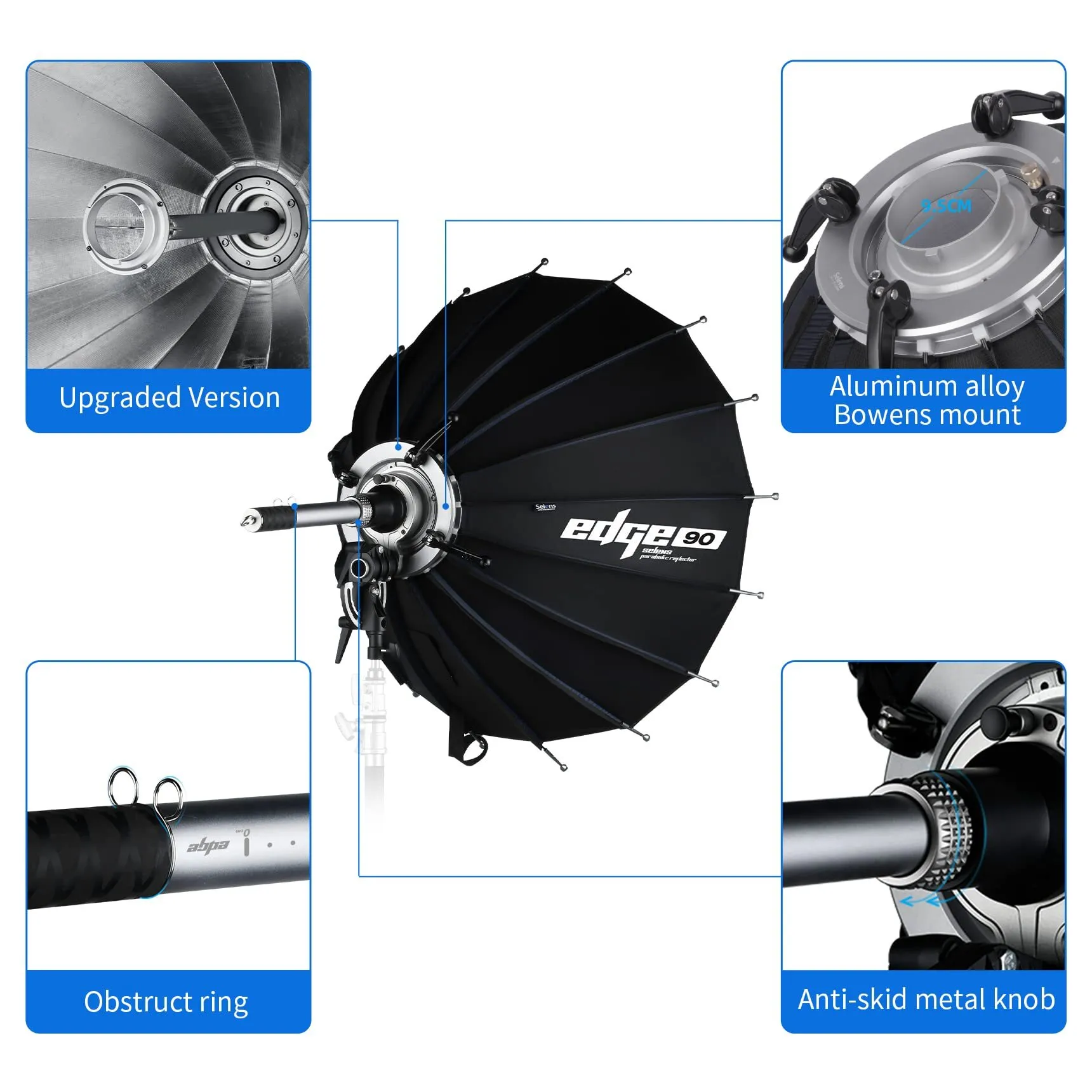 Selens Edge 120cm Parabolic Reflector