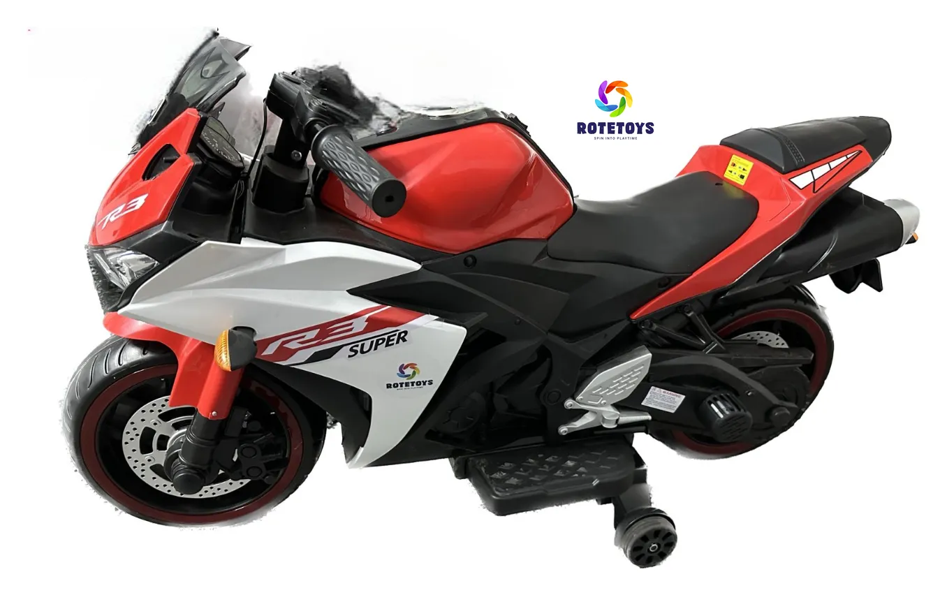 R3 WHITE BATTERY OPERATED BIKE [BIG]
