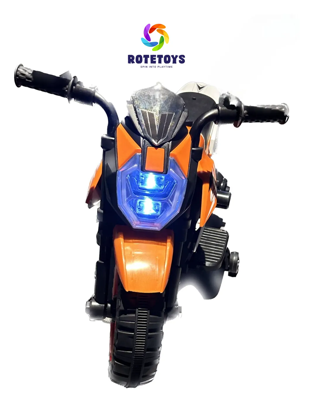 ORANGE  RIDE ON BATTERY OPERATED BIKE  [SMALL]