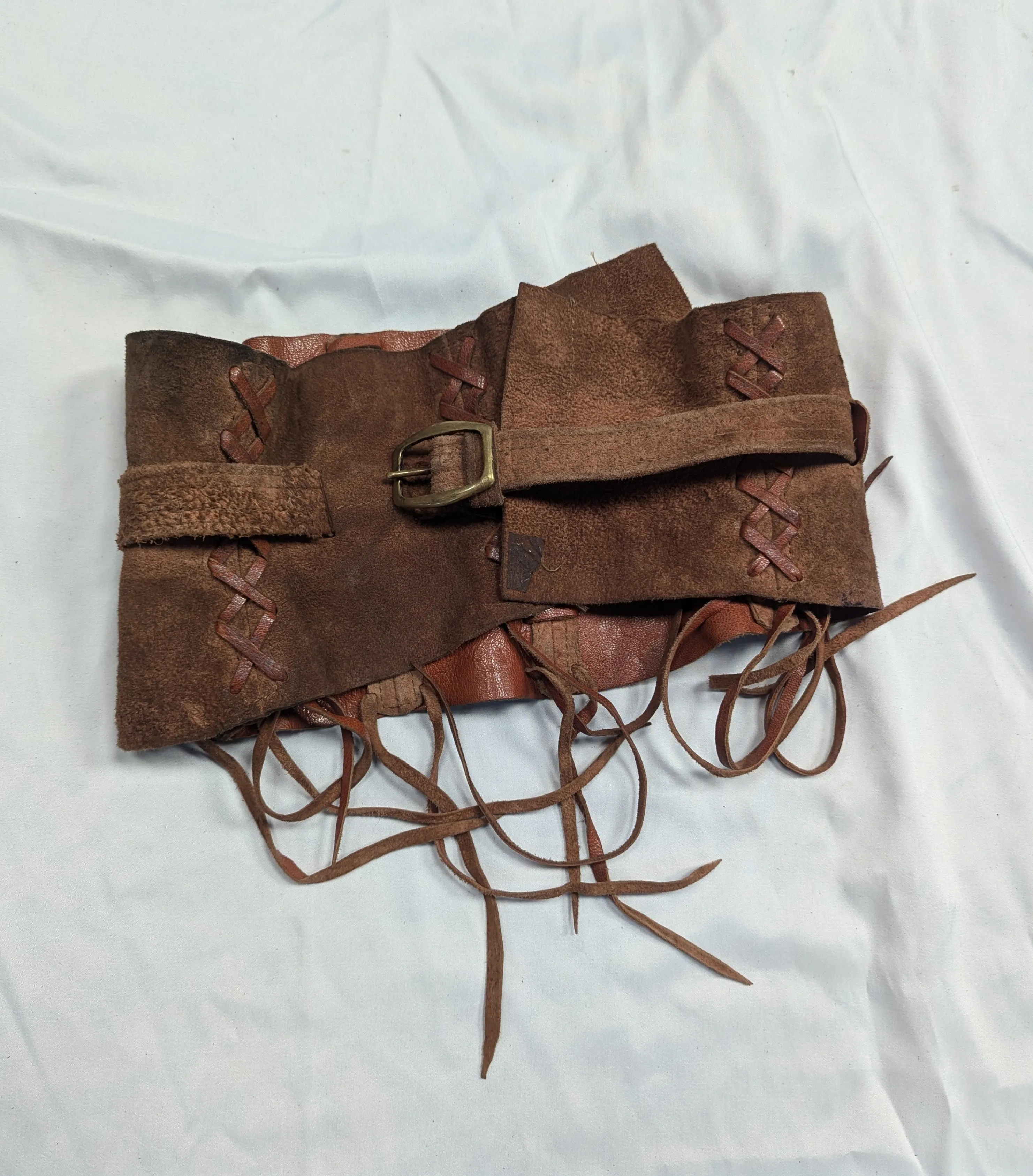 Womans Brown/Orange Corset Belt