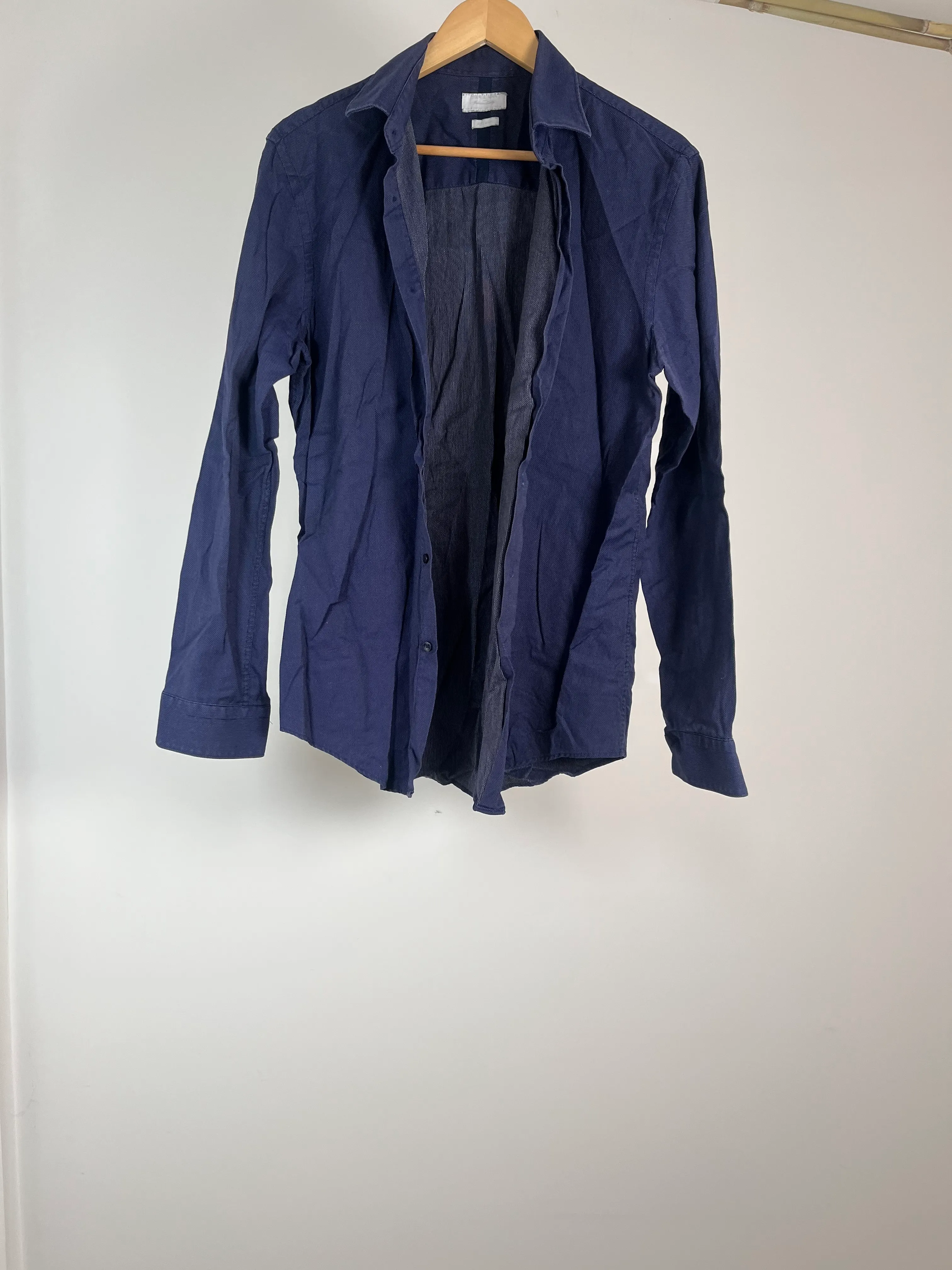 Mens Navy Button Down Shirt - 42