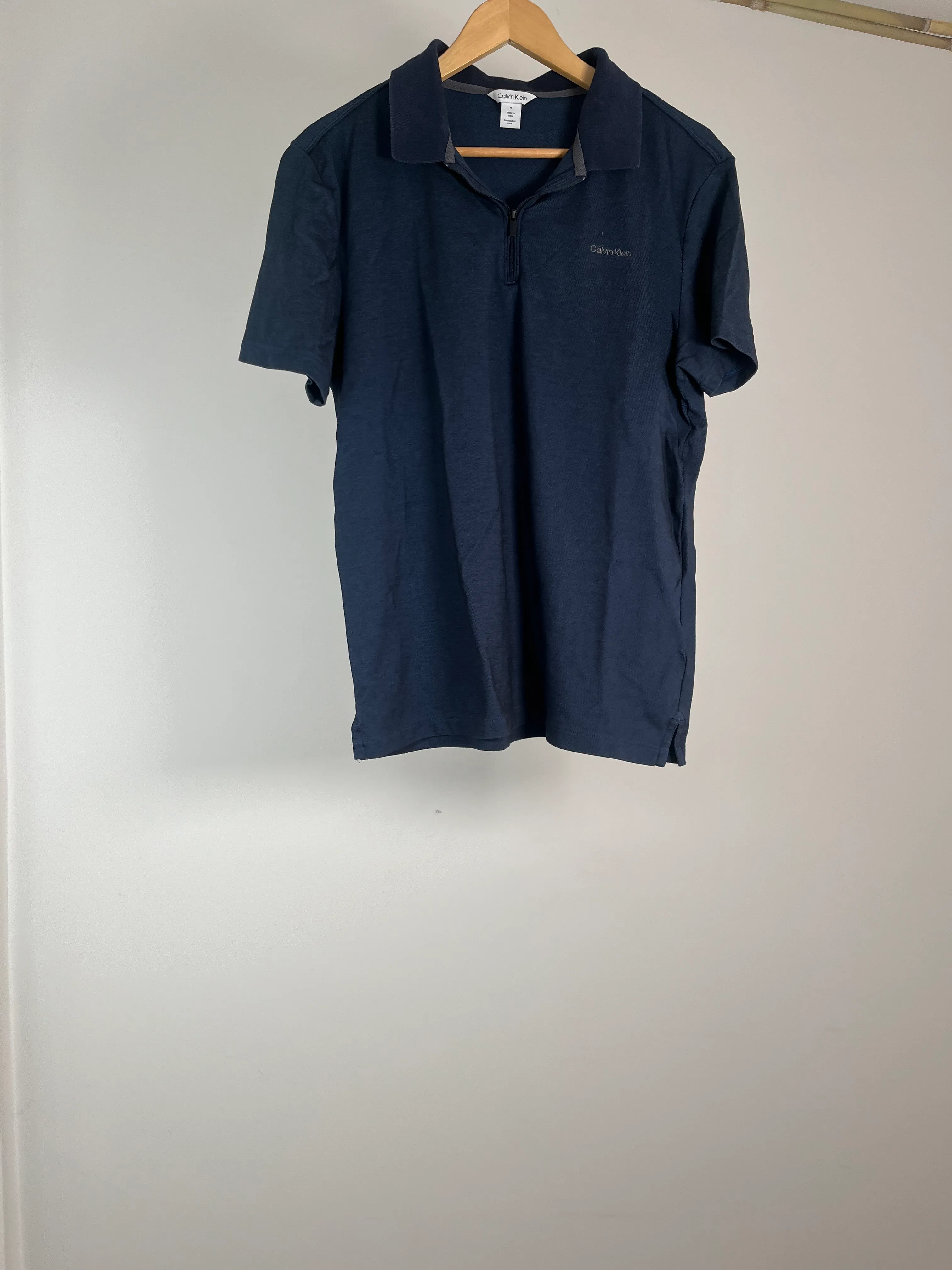 Mens Navy Calvin Klein Polo Tee - M