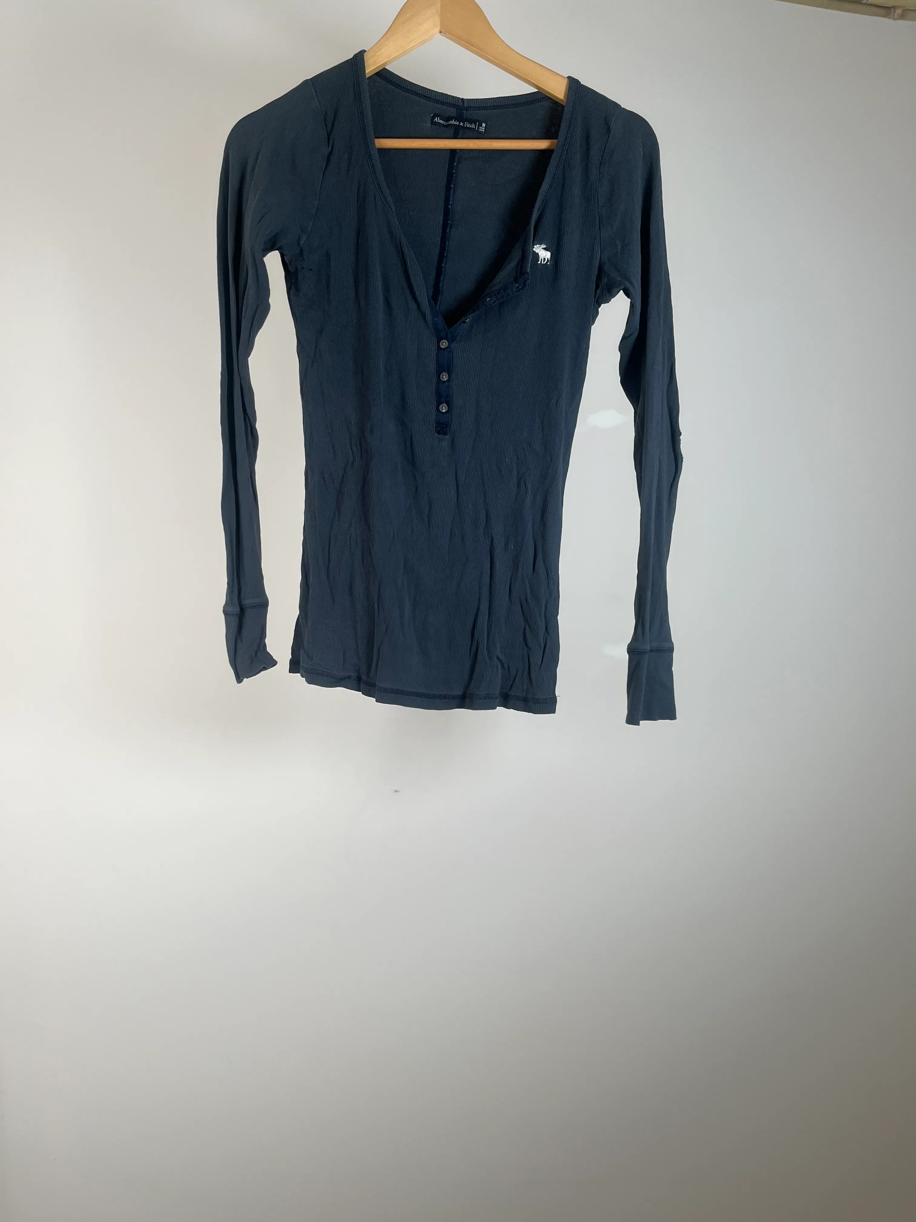 Navy Long Sleeve Abercrombie Top - M