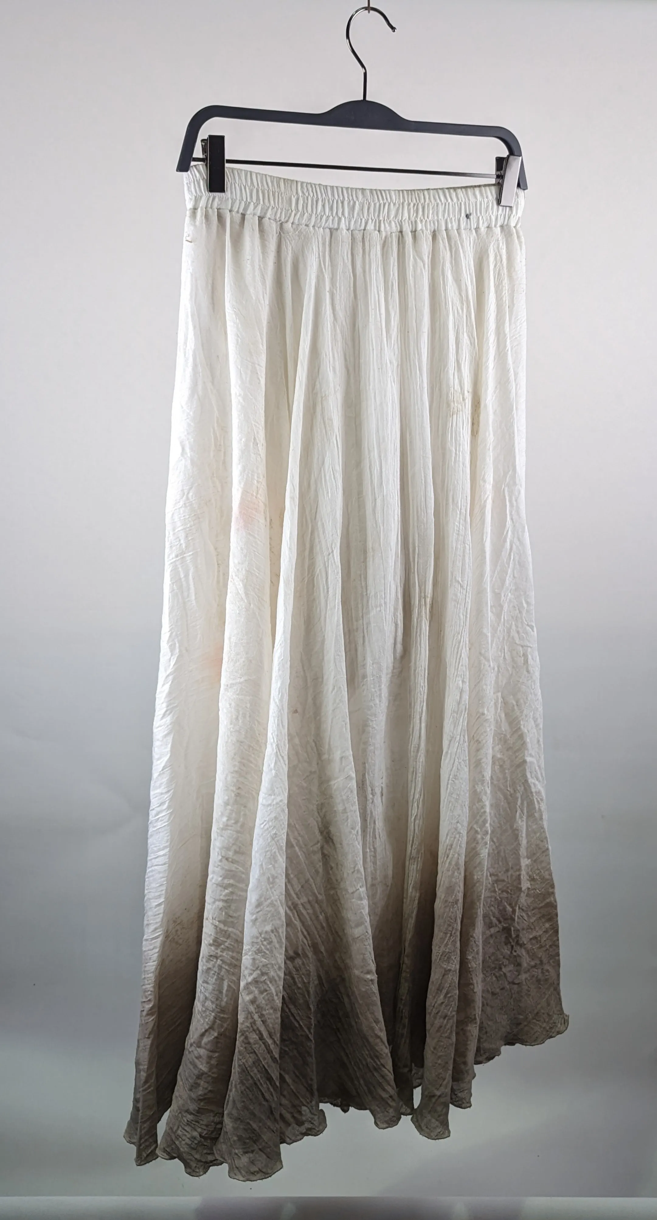 White Long Length Villagers Skirt