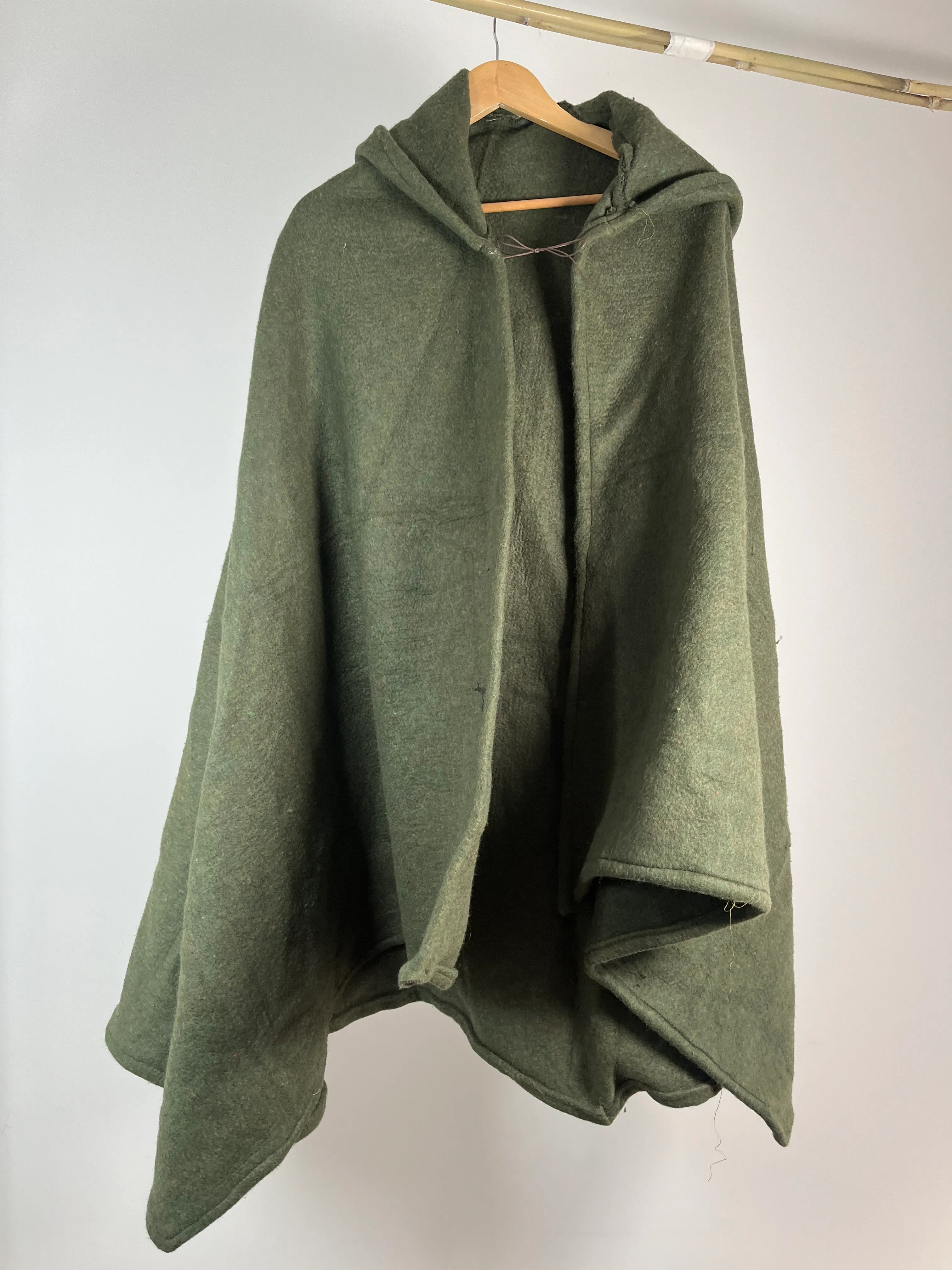 Heavy Green Military Cloak