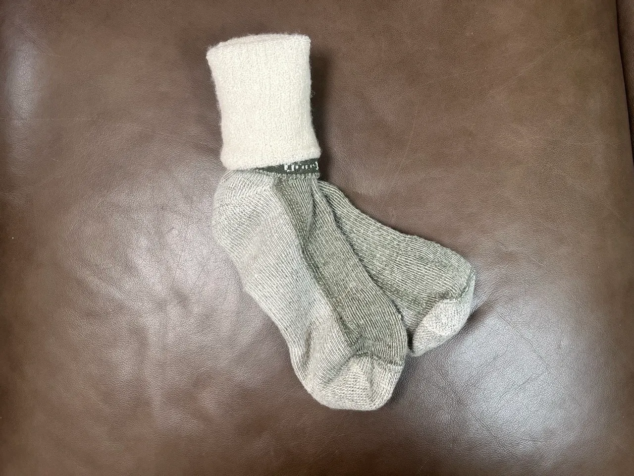 Grey Long Heavy Socks - M