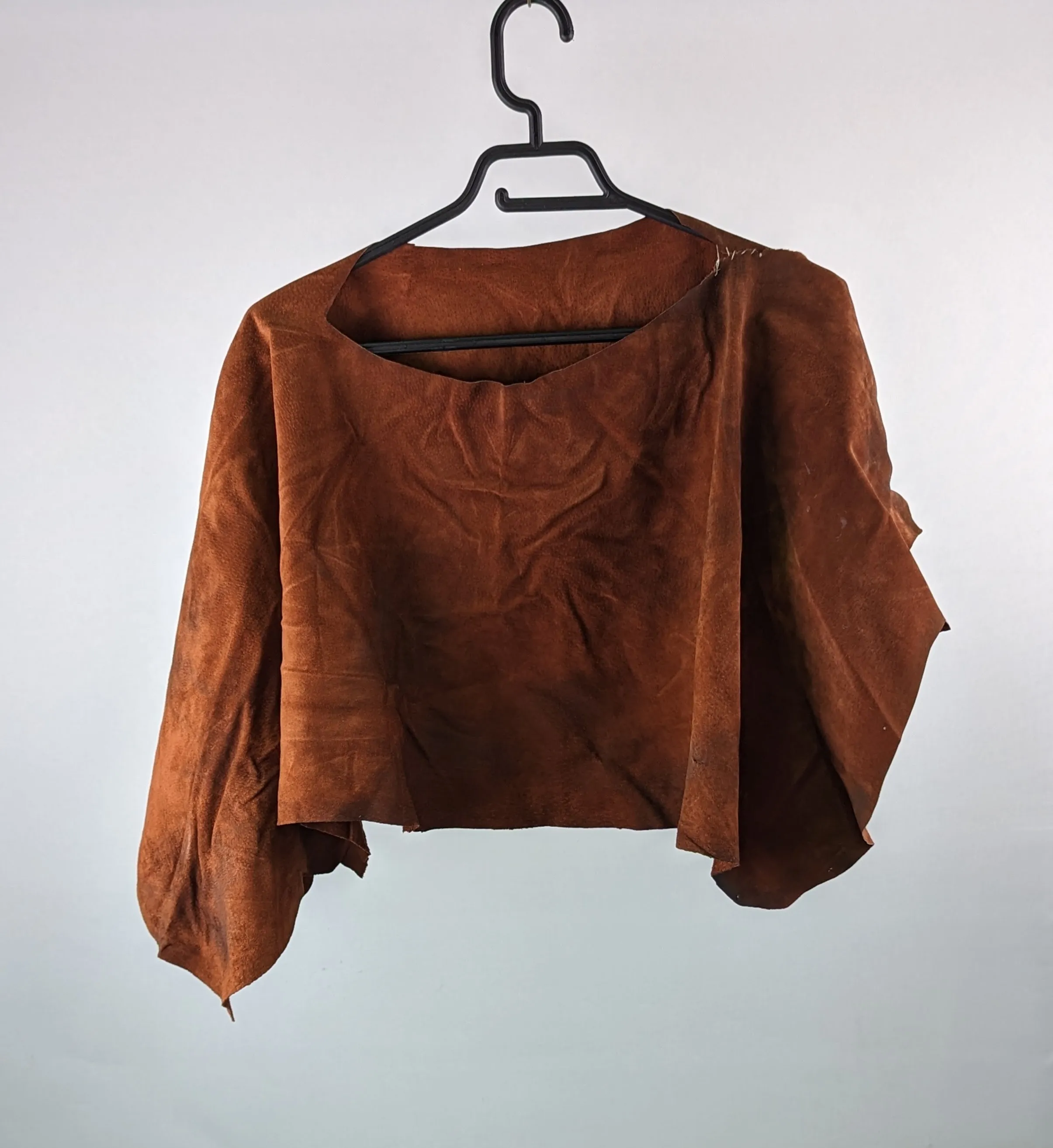 Burnt Orange Suede Shoulder Cape 