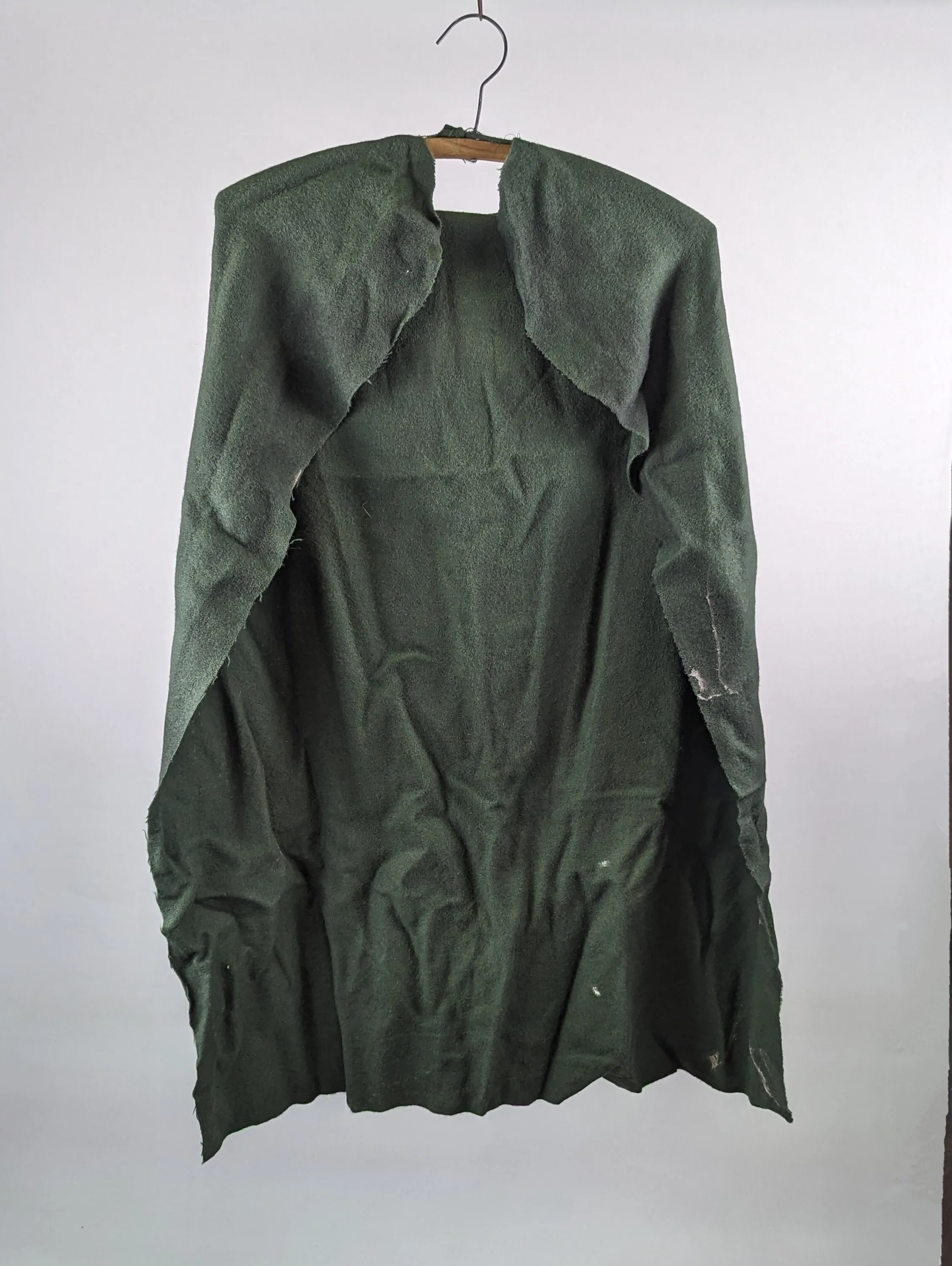 Green Hooded Plain Cape 