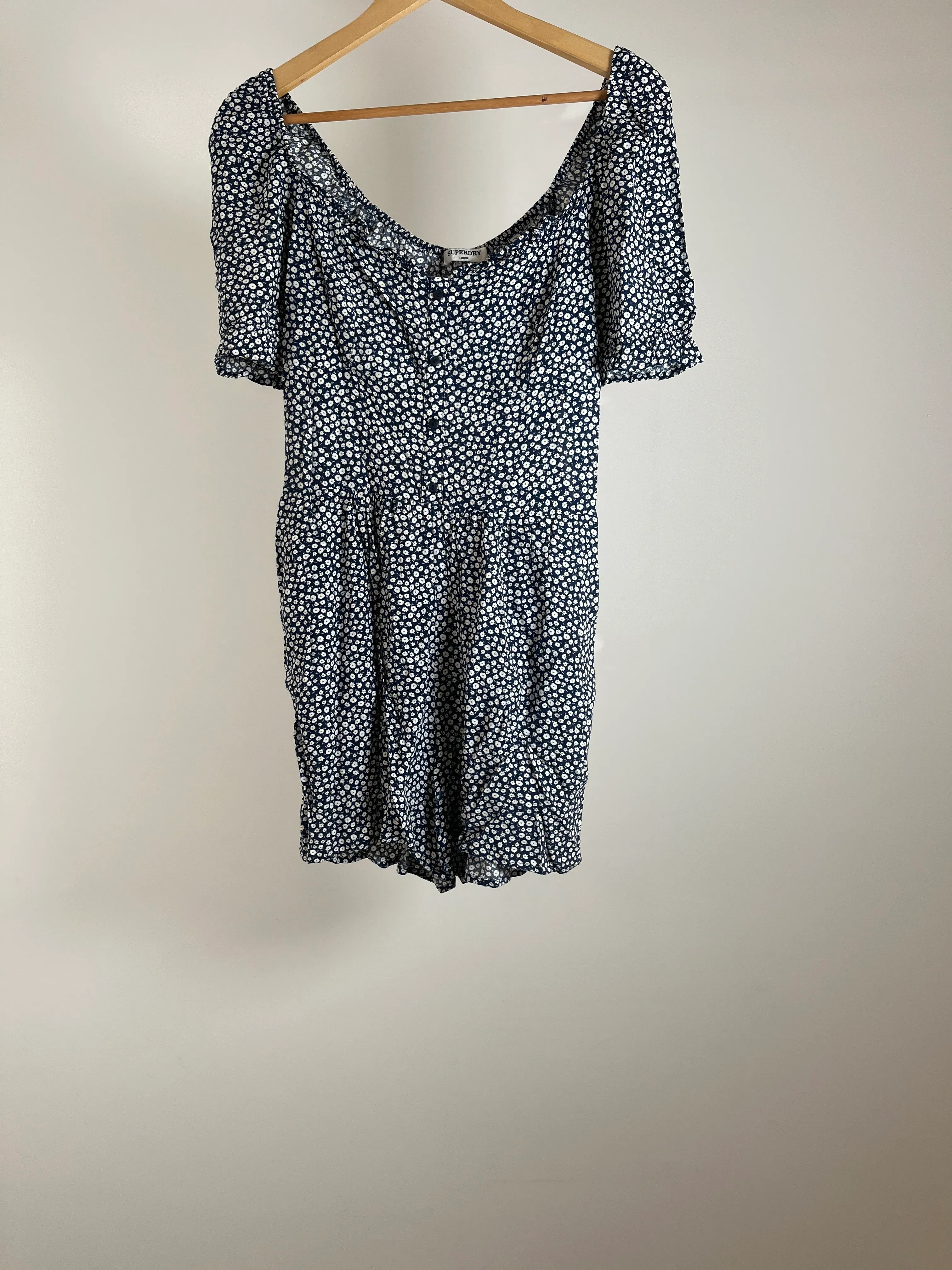 Navy Floral Romper - 12