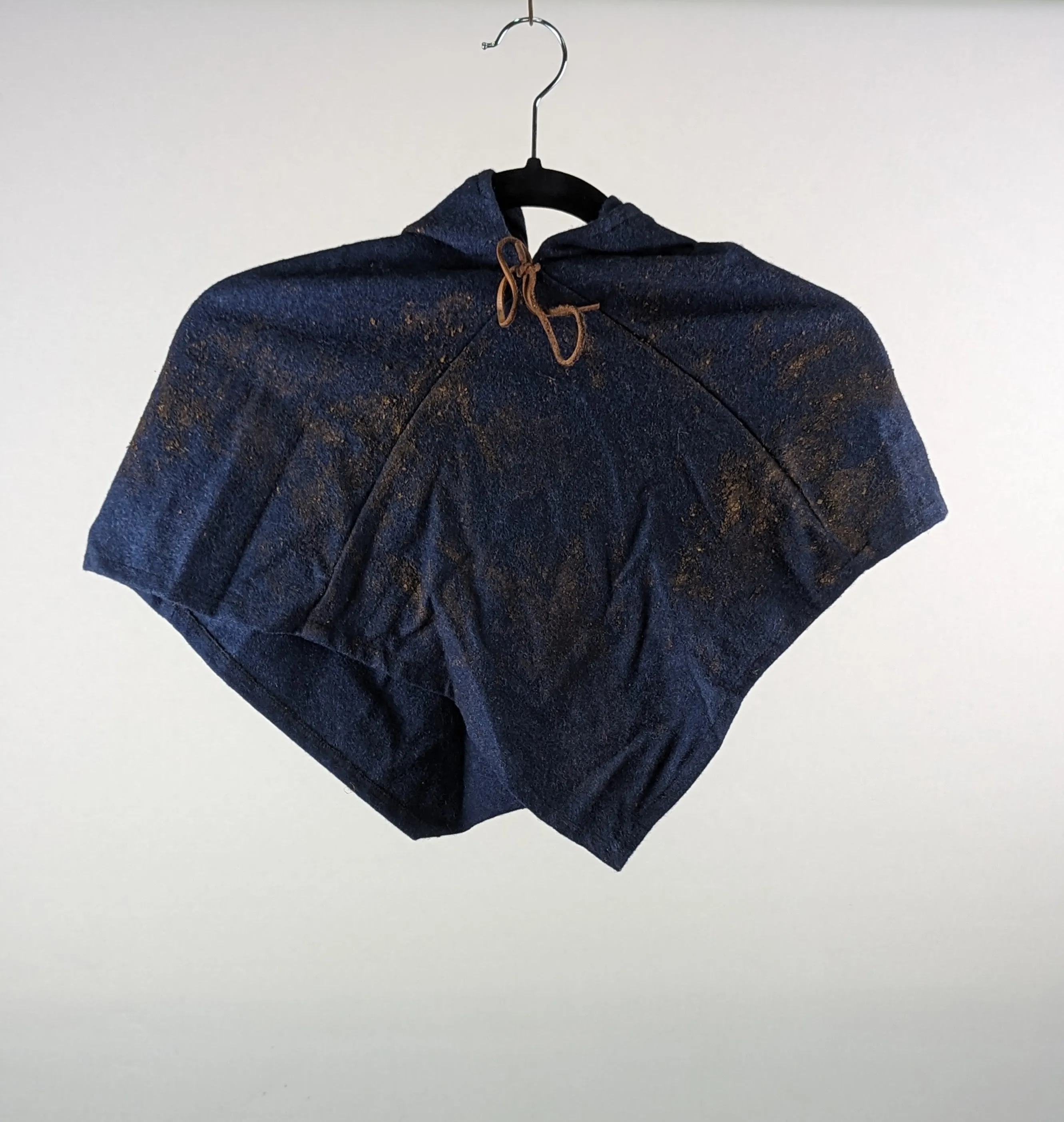 Blue Hooded Shoulder Cape 