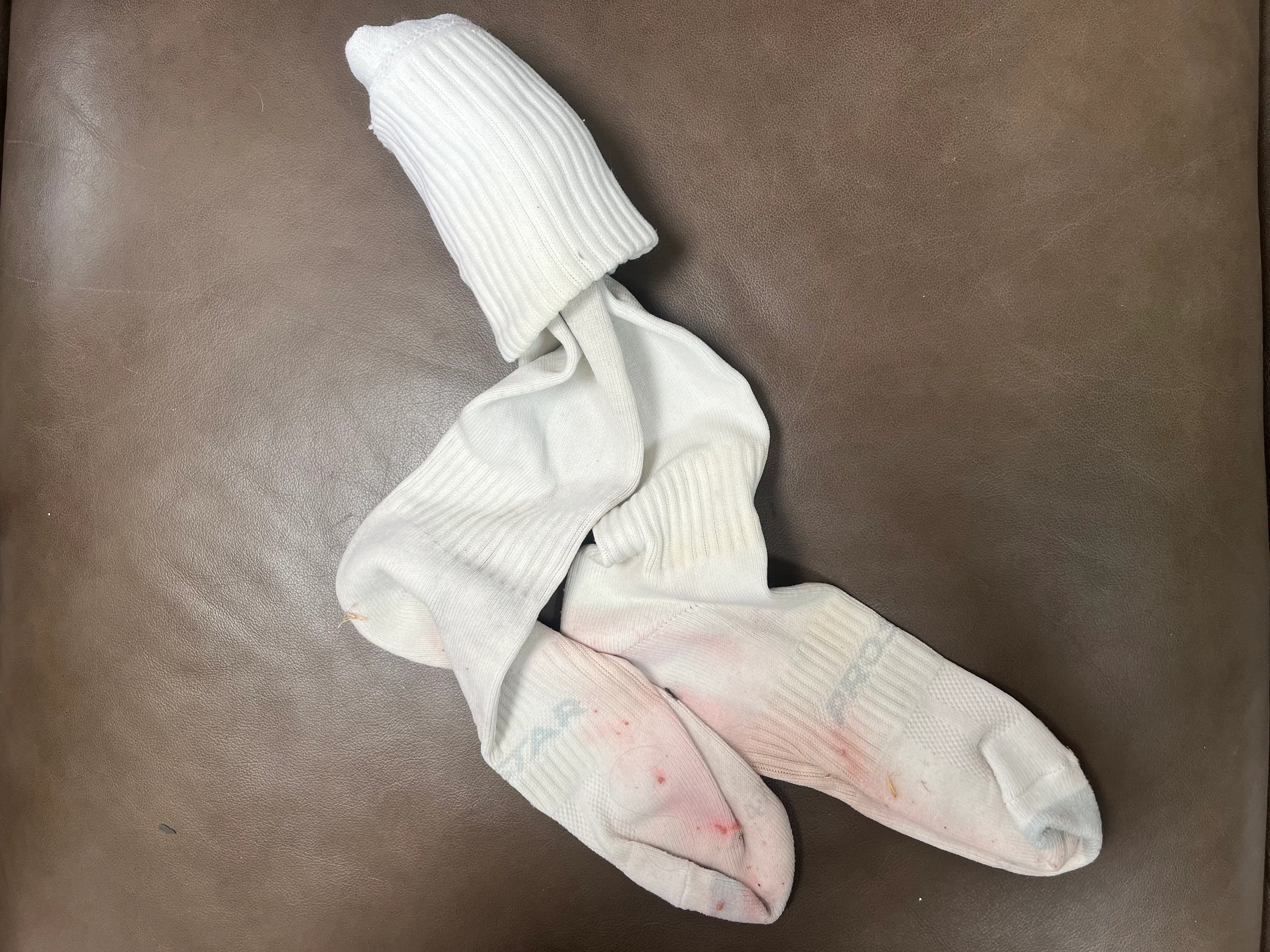 Knee High White Socks - M
