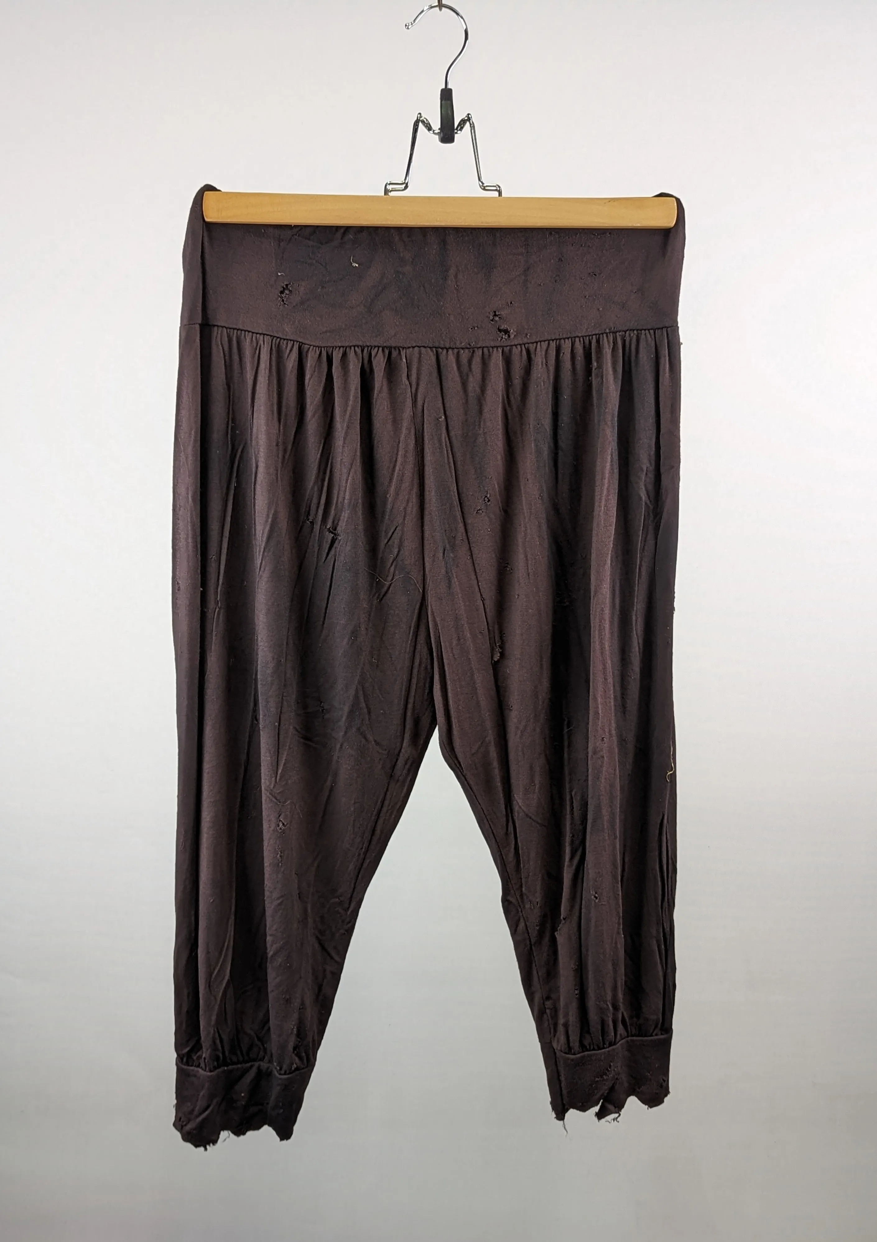 Brown 3/4 Length Harem Trousers 
