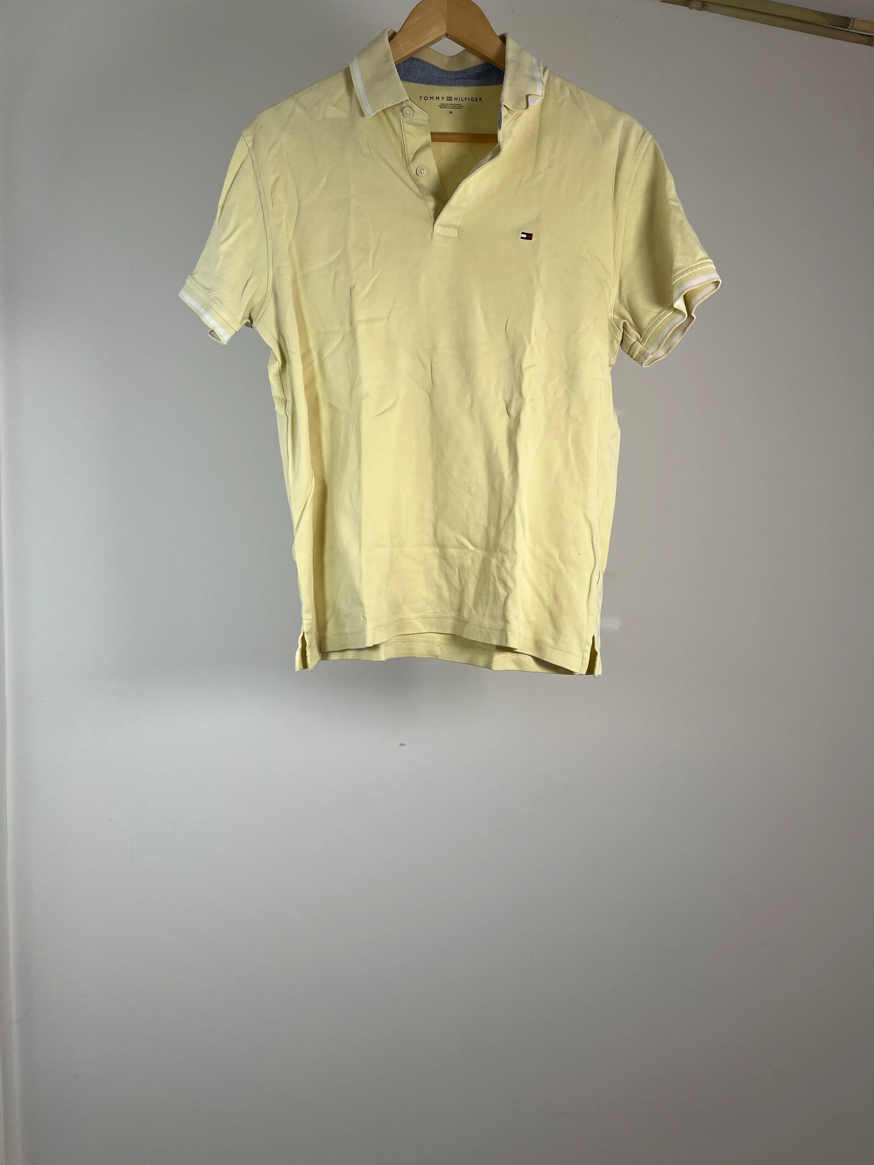 Mens Light Yellow Polo Tee - M