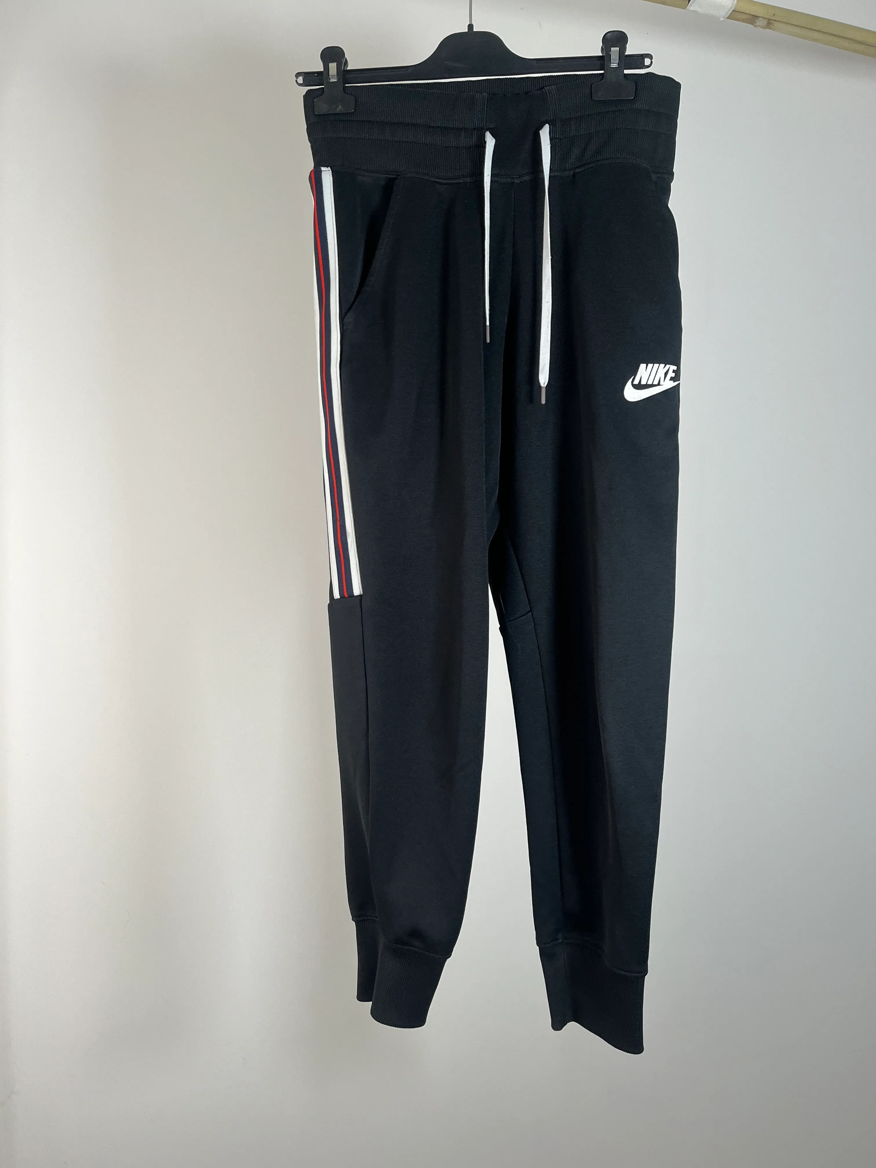 Womens Black Red Nike Sweatsuit Bottoms - M