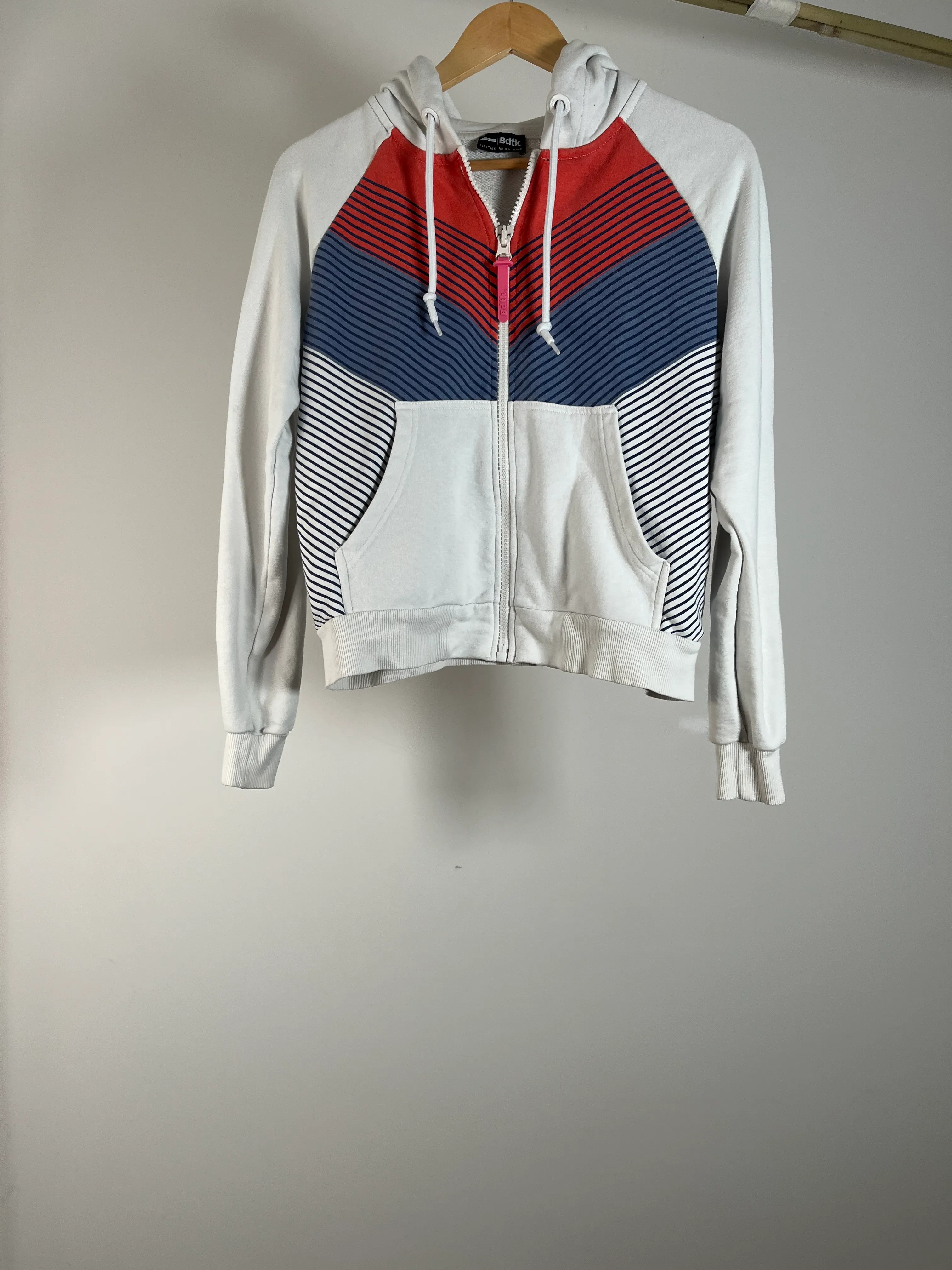 Womens Retro White Sweatsuit Top - S