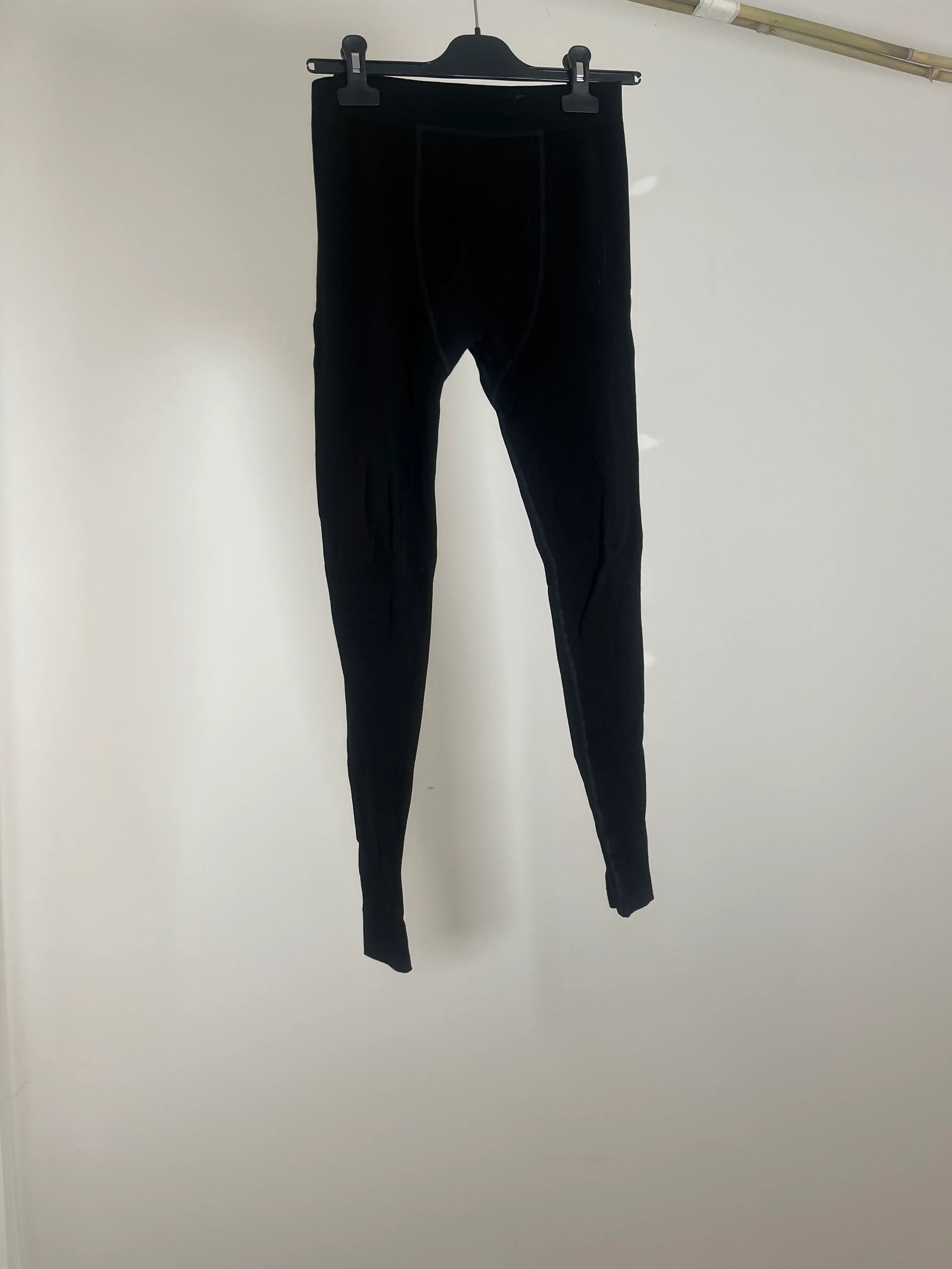 Mens Black Long Underwear Bottoms - S/M