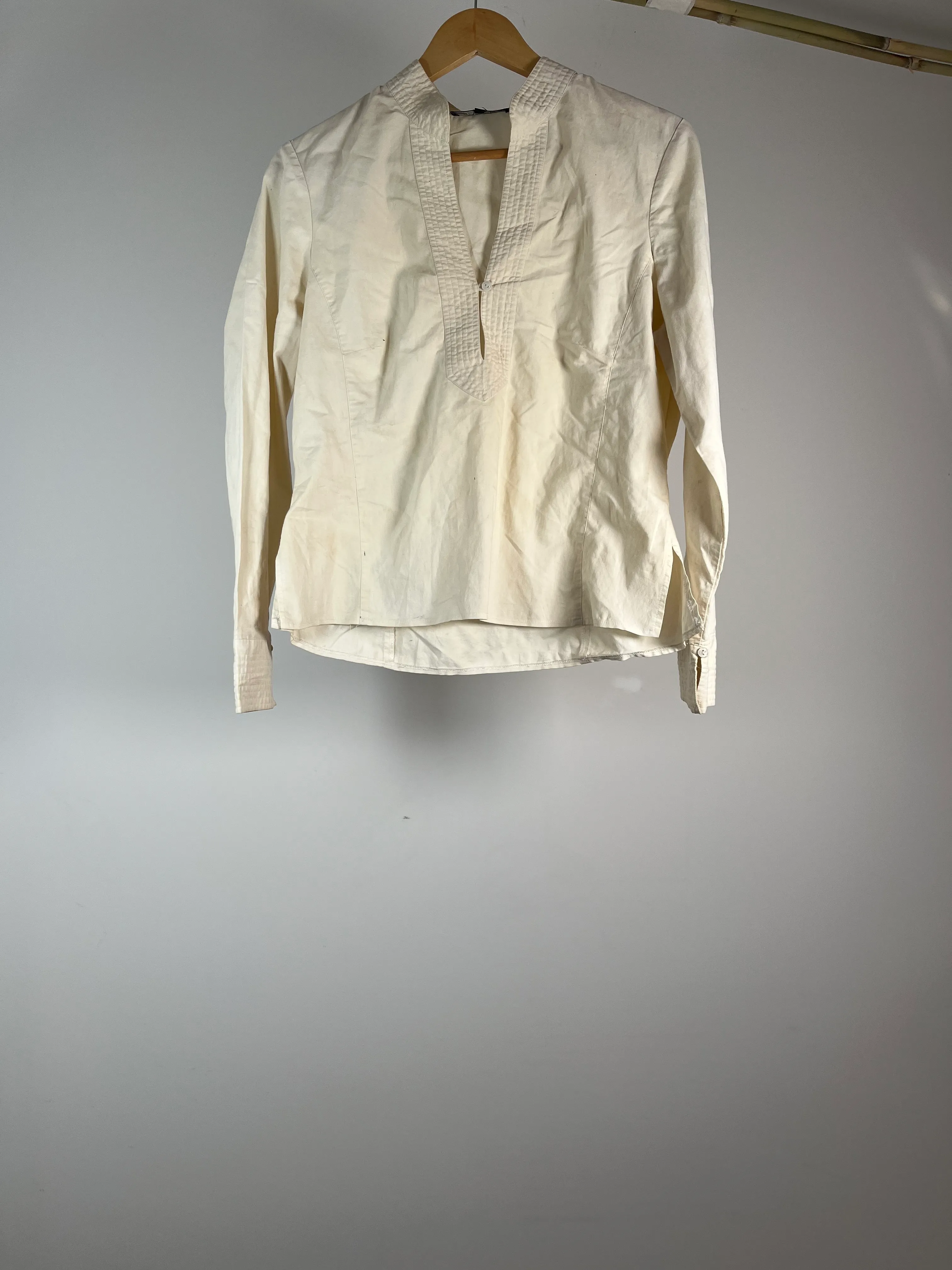 Tan Relaxed Undershirt with Quilting Detail- 14 