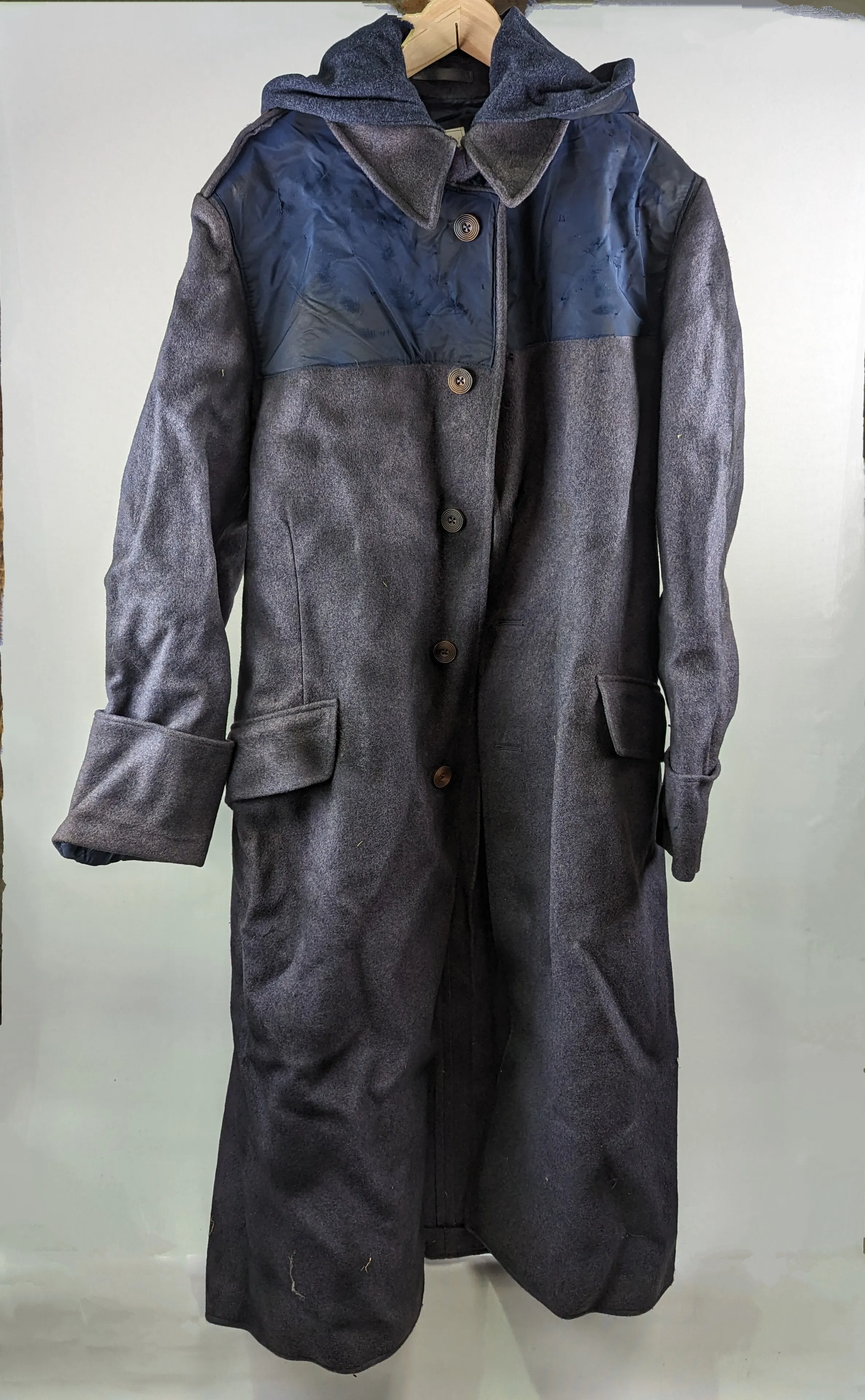 Dusty Blue Heavyweight Military Coat