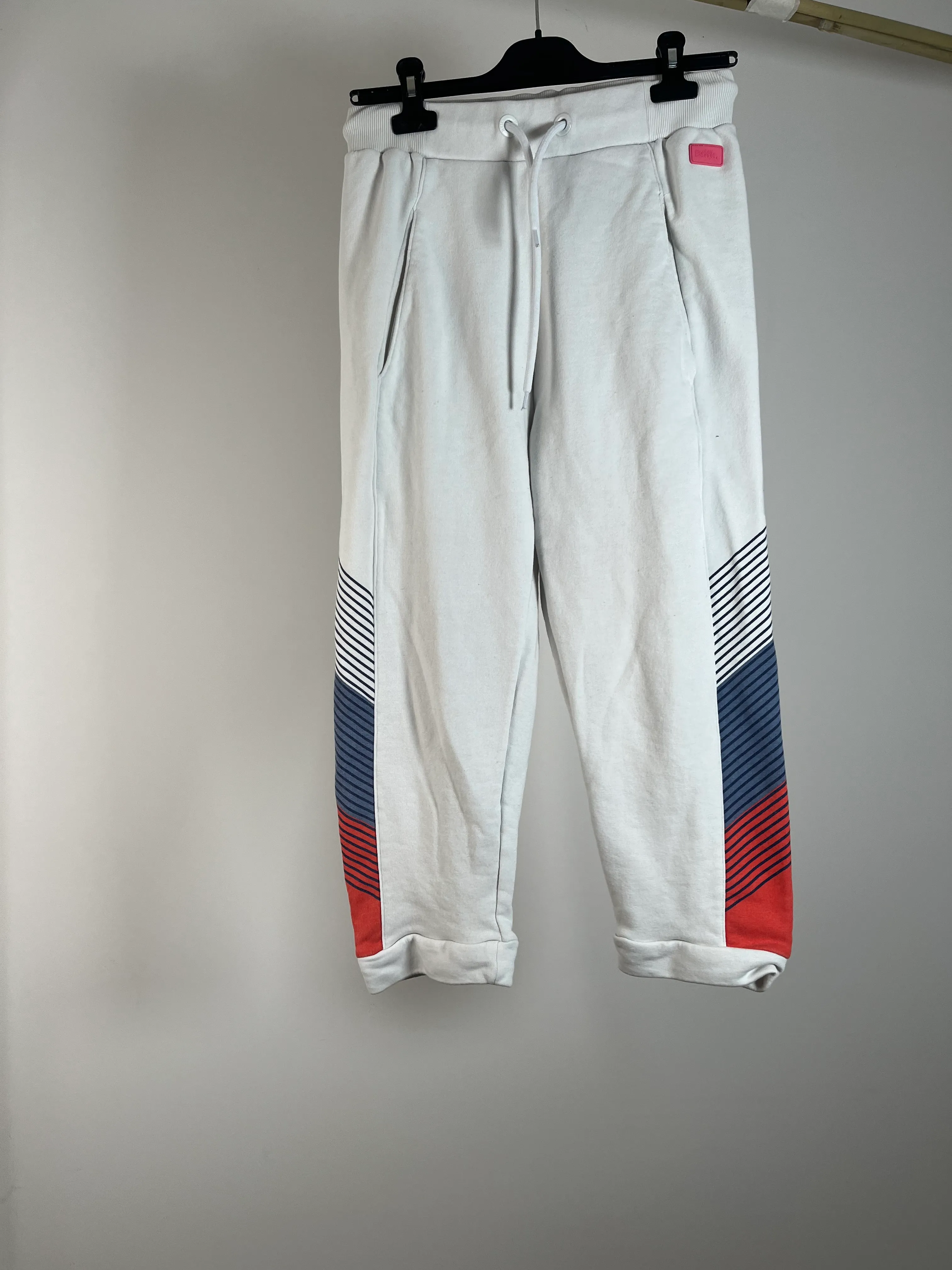 Womens Retro White Sweatsuit Capris - S