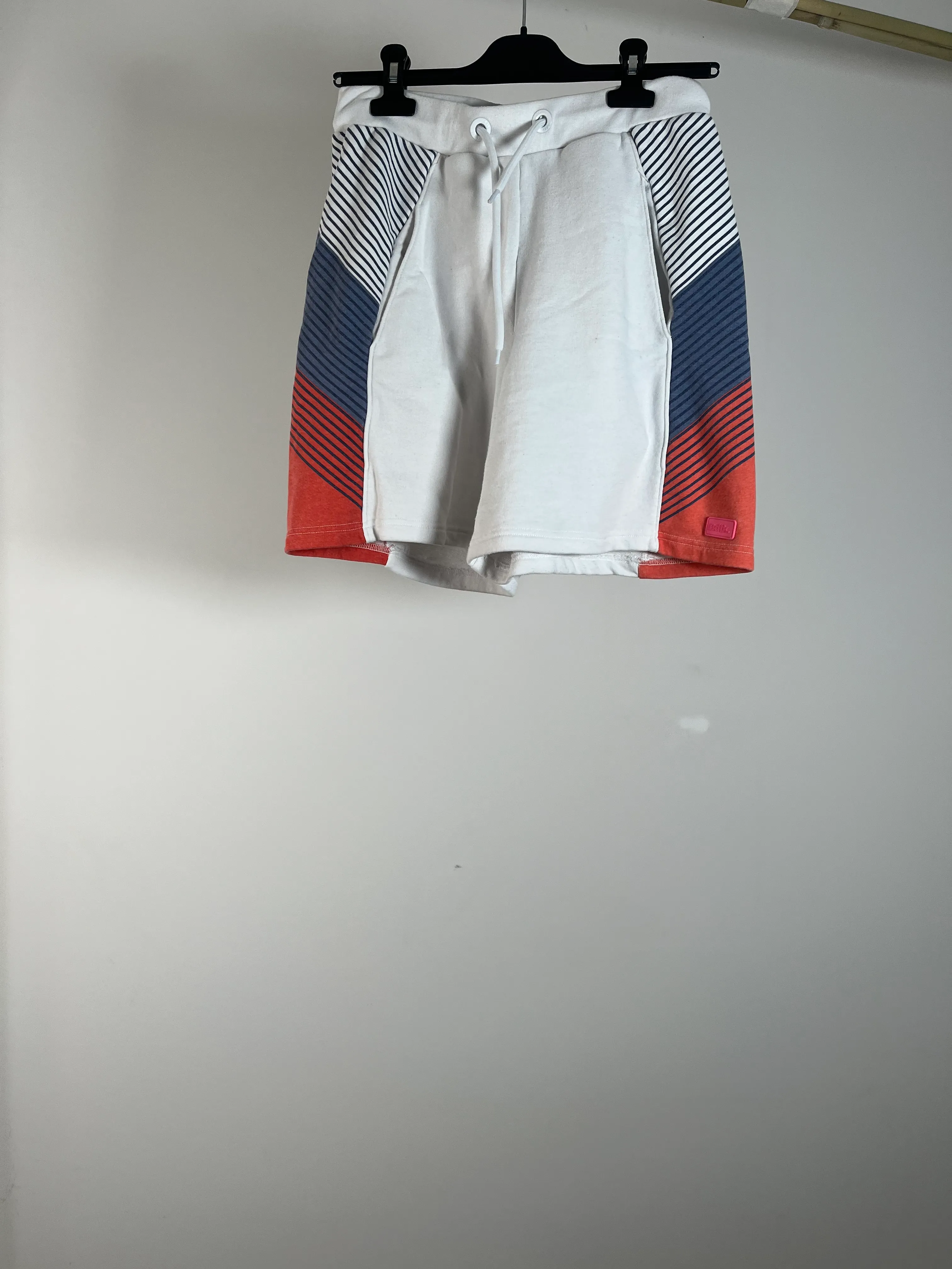Womens Retro White Sweatsuit Shorts - S