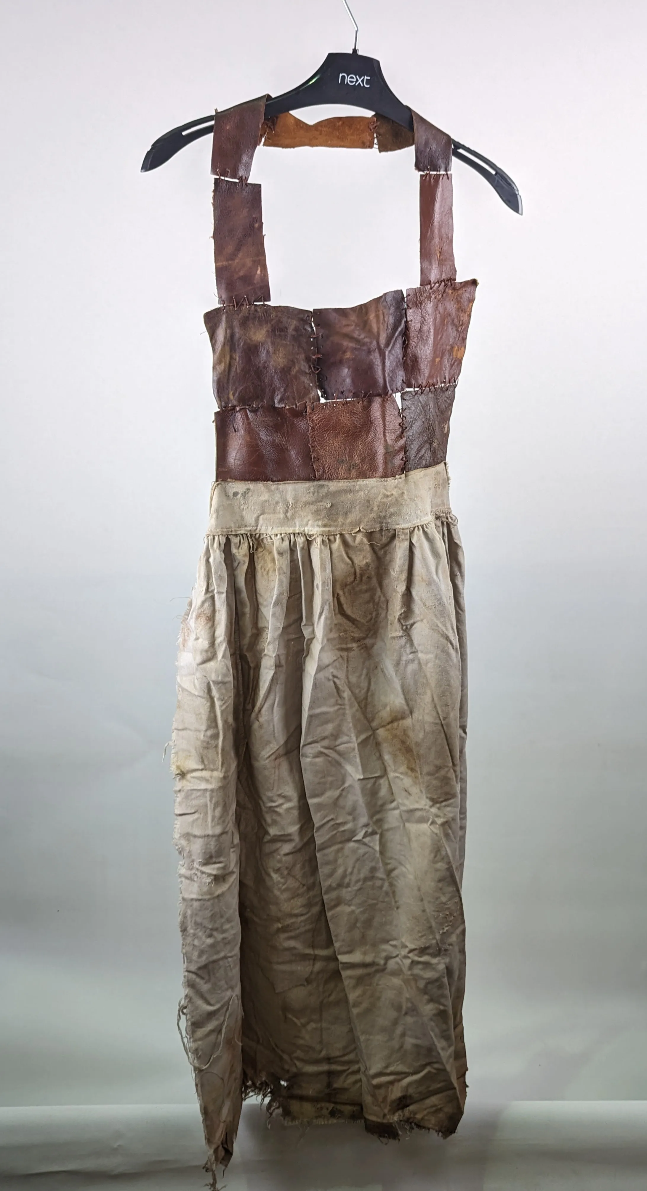 Cream Patch Leather Apron