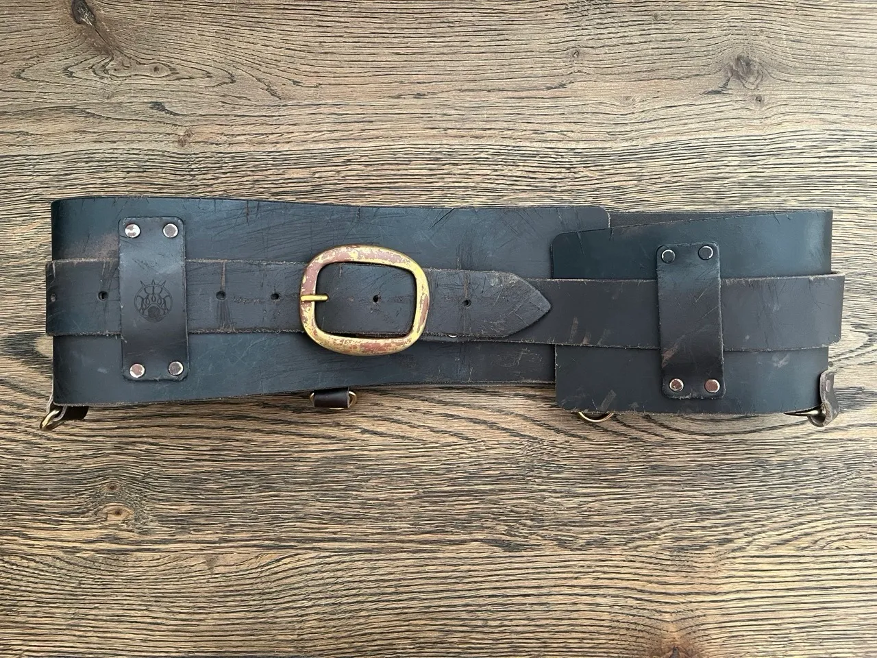 Dark Brown Wide Leather Belt