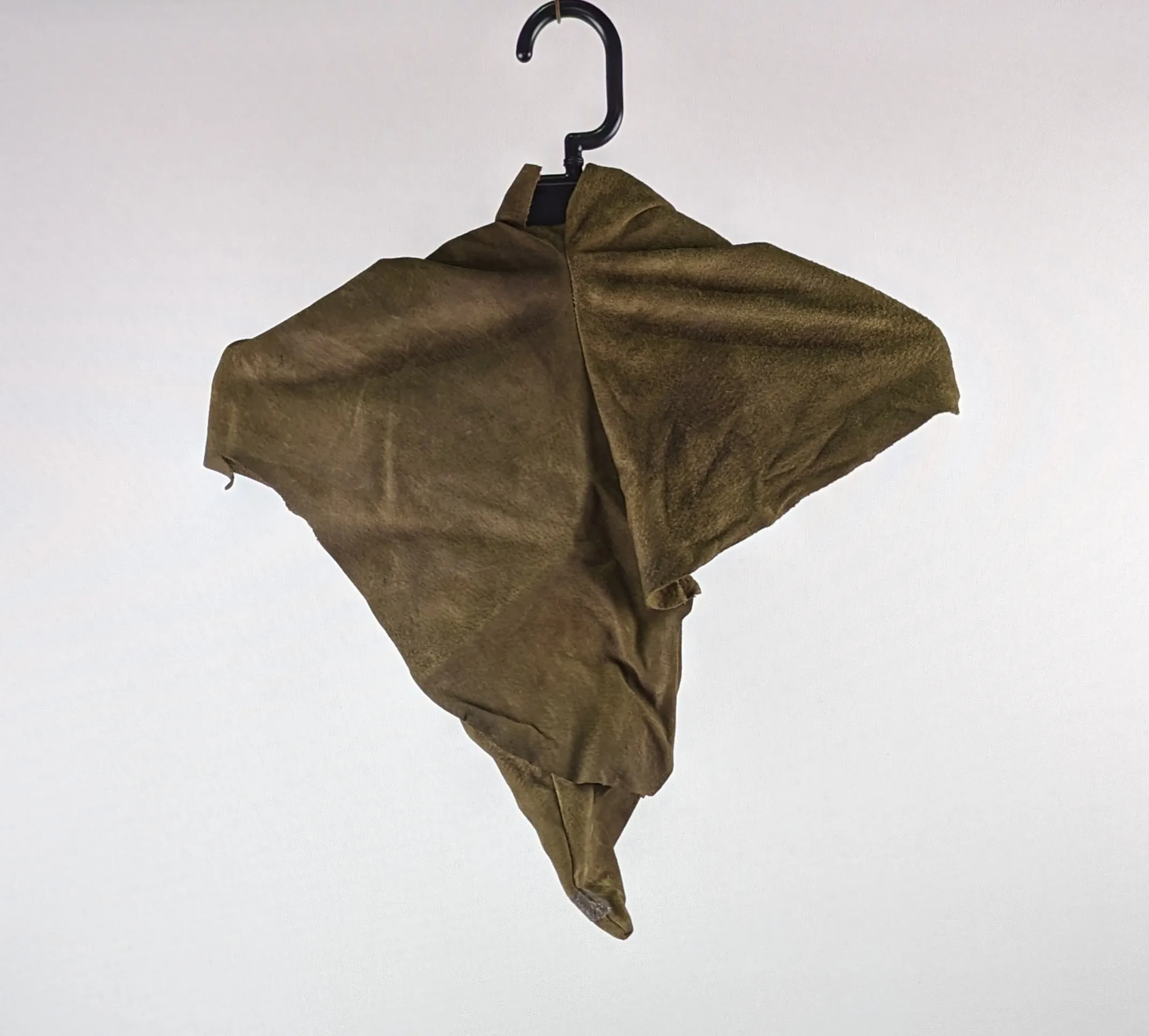 Olive Green Suede Shoulder Cape