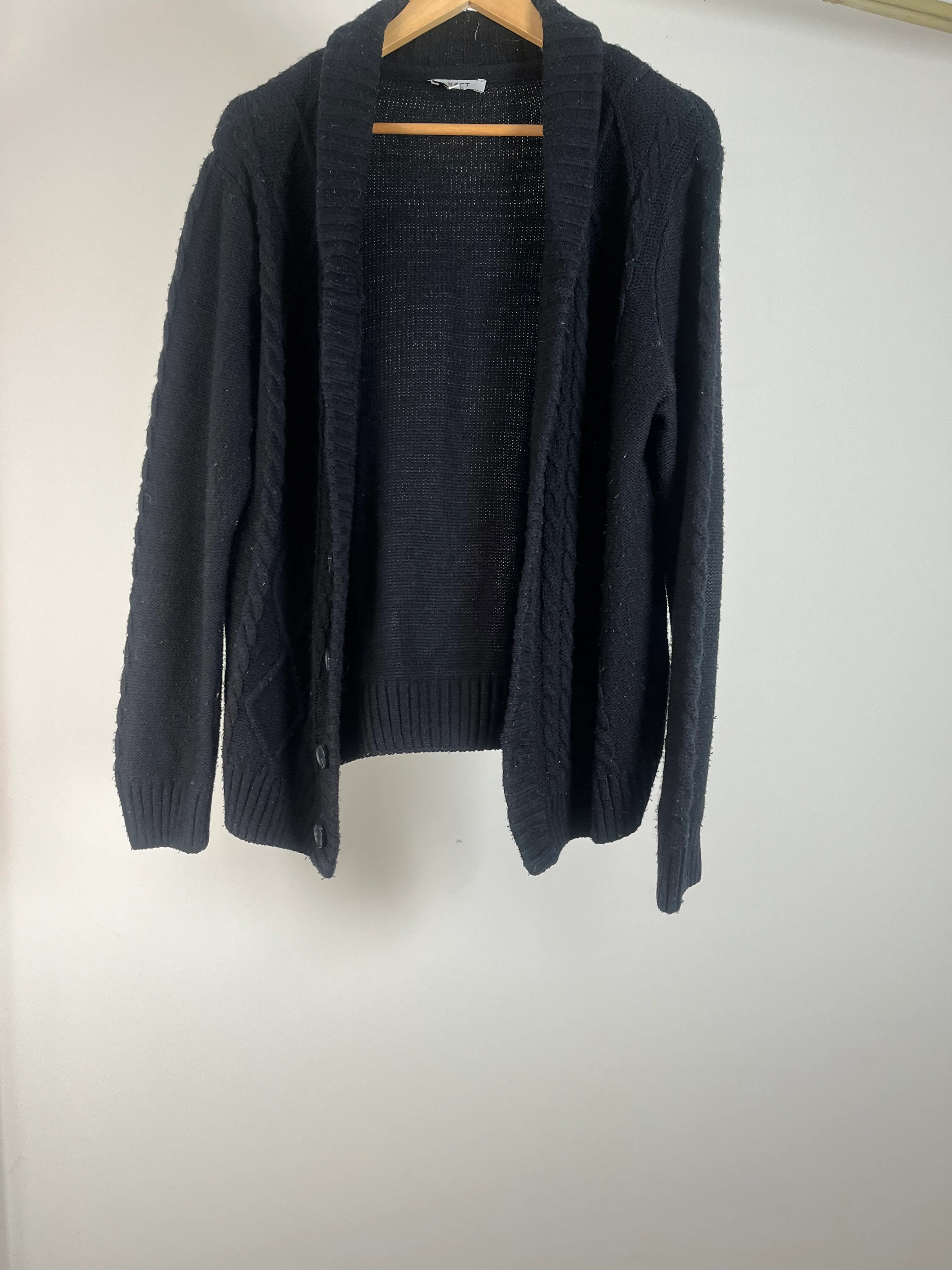 Mens Dark Navy Large Knit Cardigan - M