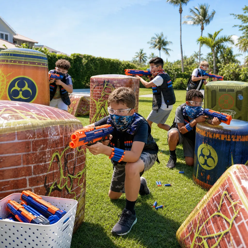 Nerf Gun Party Rental for 8 kids: includes Delivery & Setup