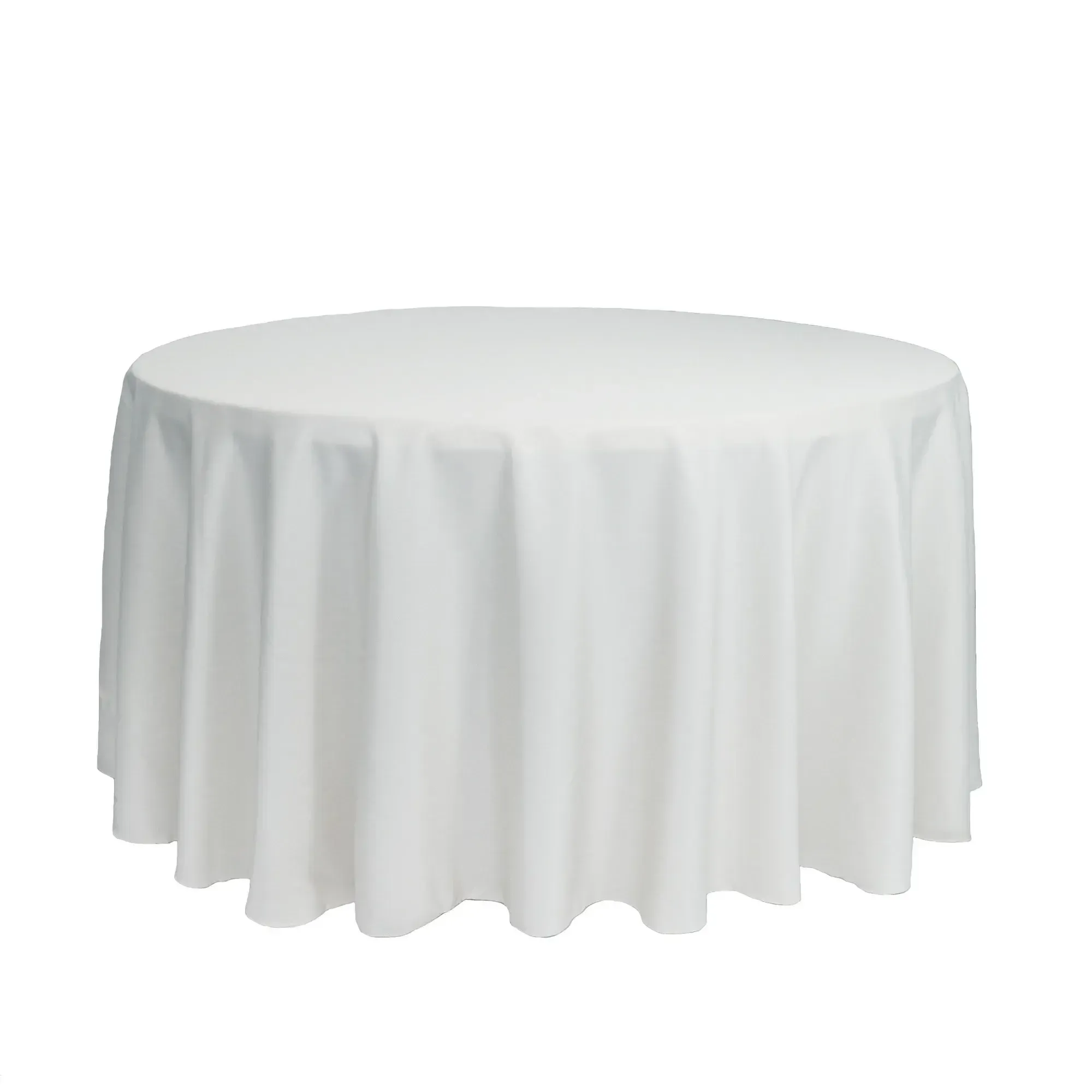 120" round white table cloth