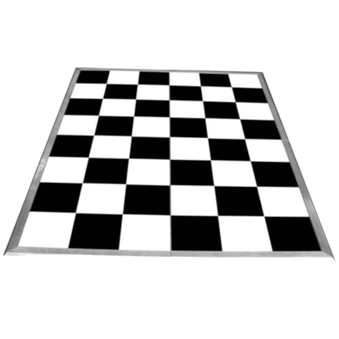 18ft x 21ft black and white dancefloor