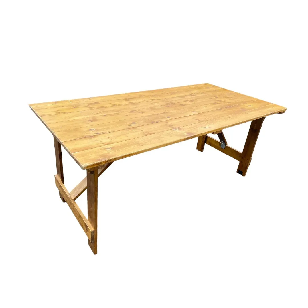 6ft x 3ft Rustic Trestle Table