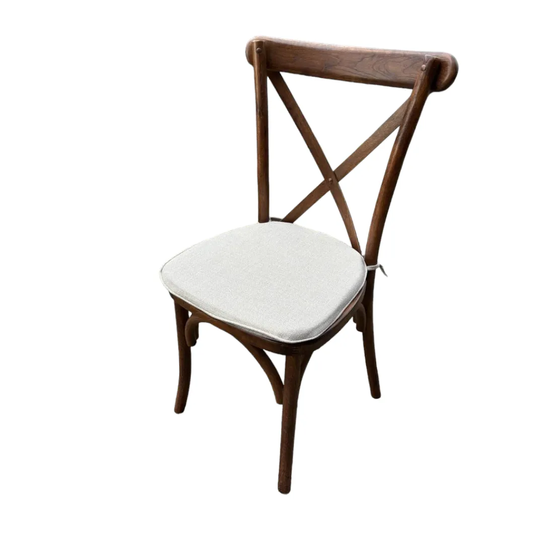 Tie on linen seat pad