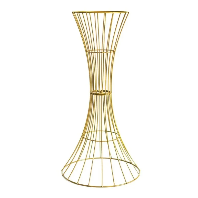 Gold 36" Trumpet Tall Flower Stand