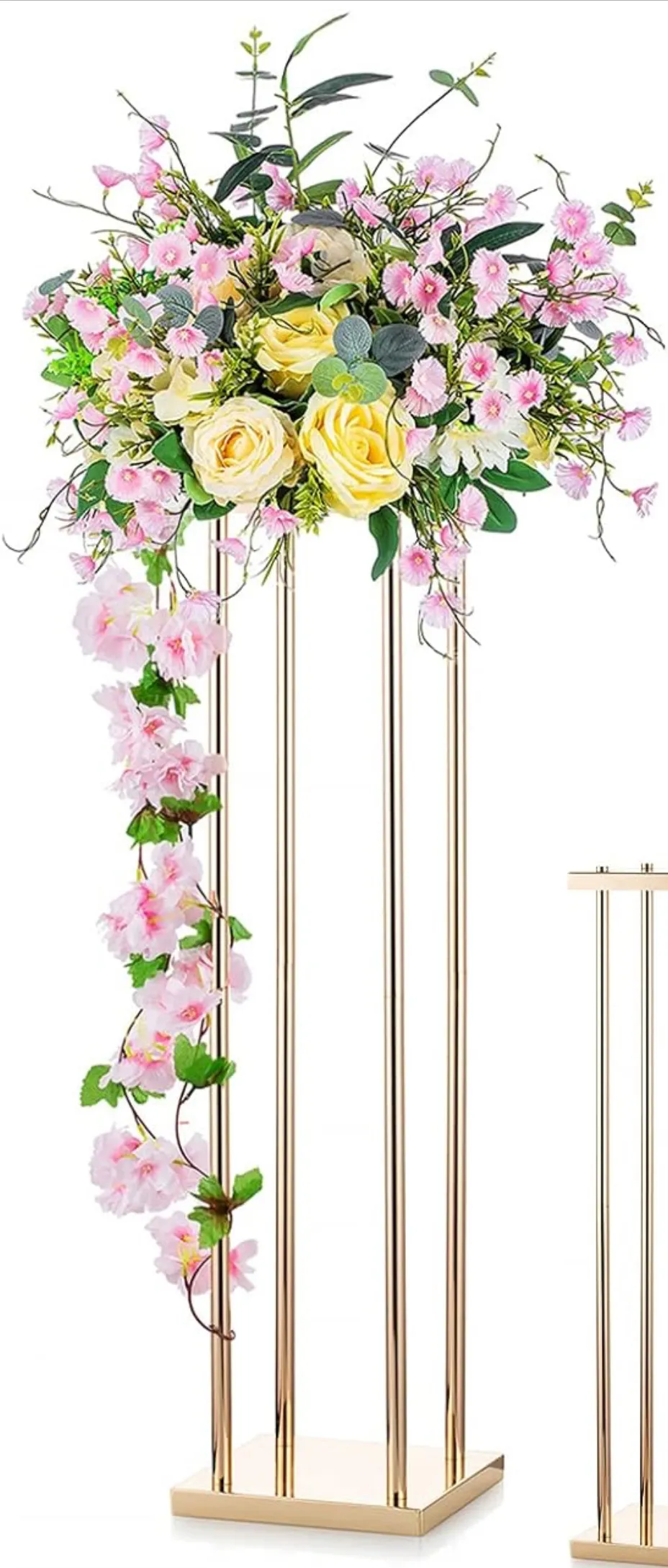 Gold 32" Tall Flower Stand