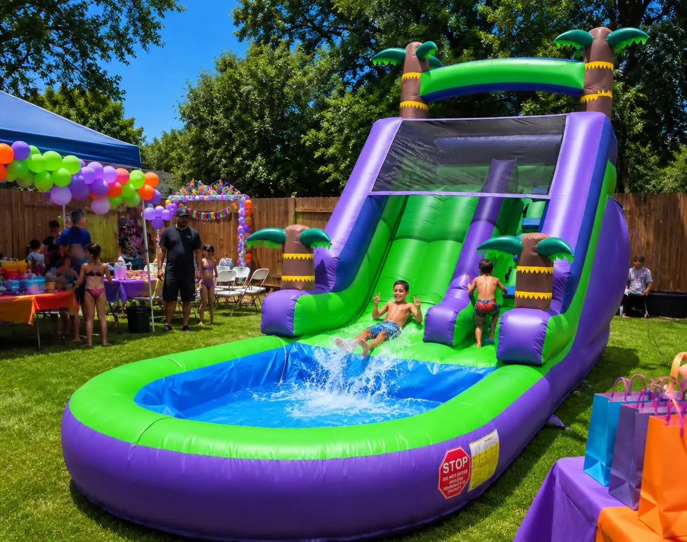 21FT Waterslide with pool