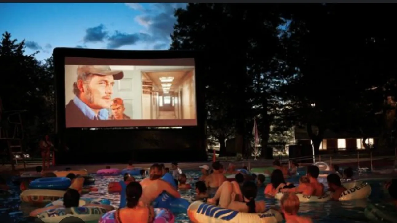 Movie Night in the Pool