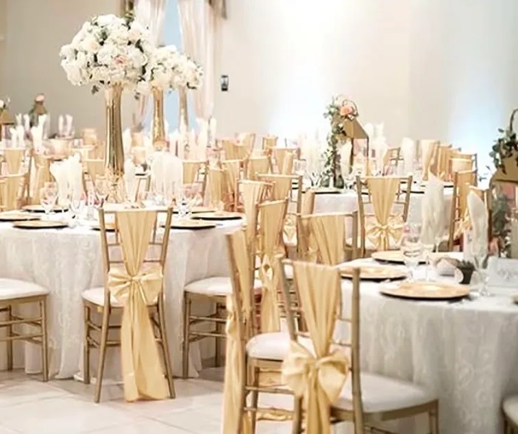 Chair Sash – Champagne (Silk)