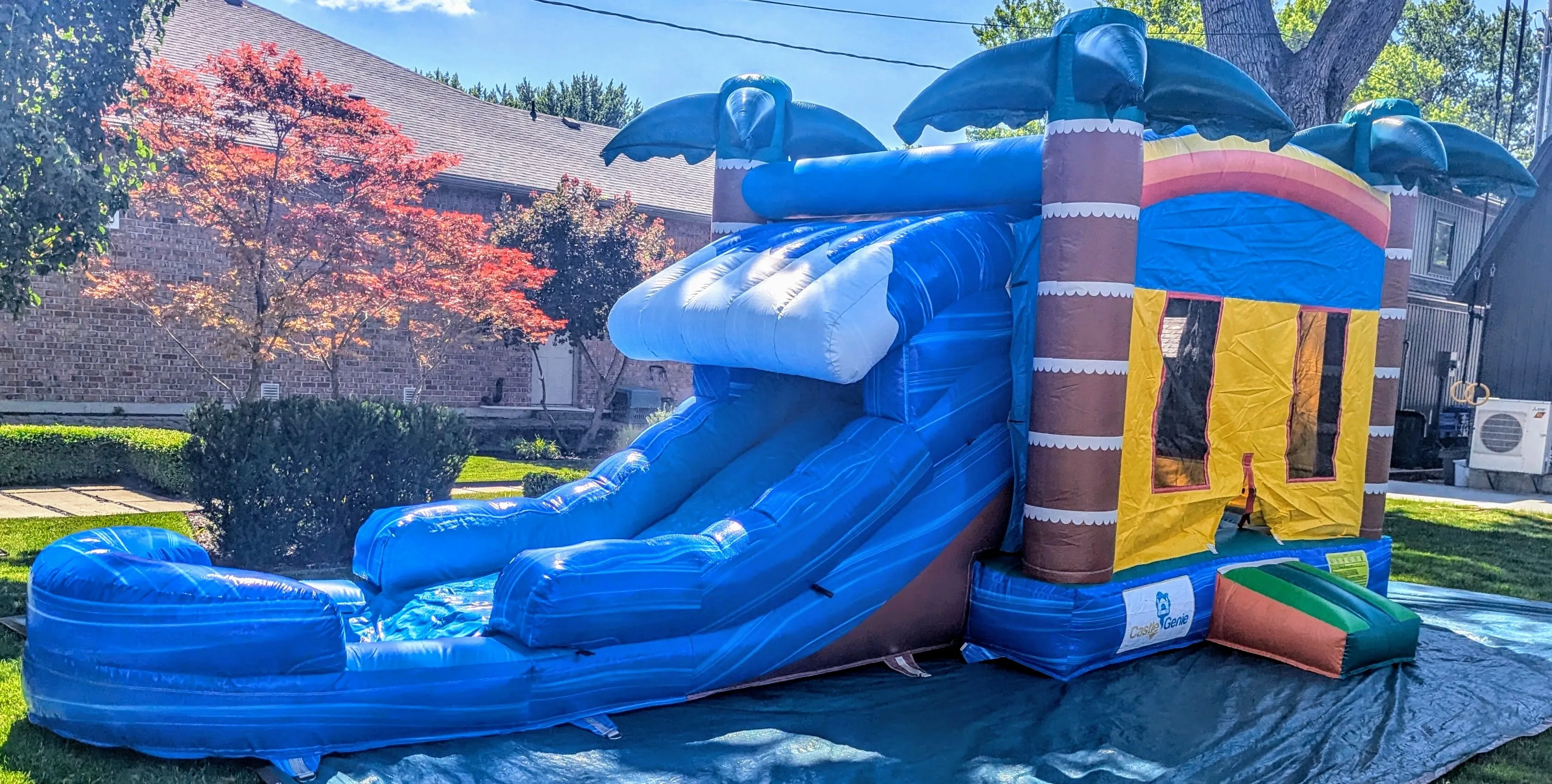 Tropical Castle  Waterslide Combo