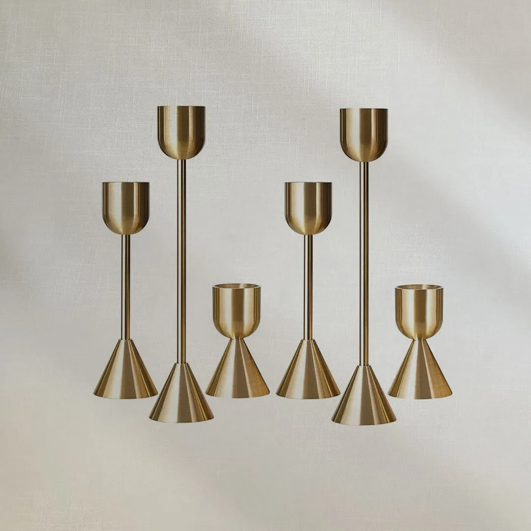 Tapper Candle Holder Gold