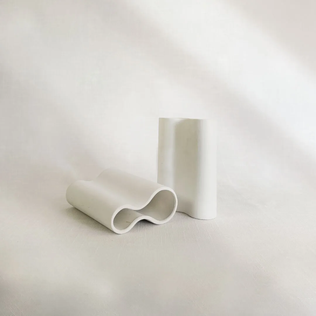Ripple Vase White