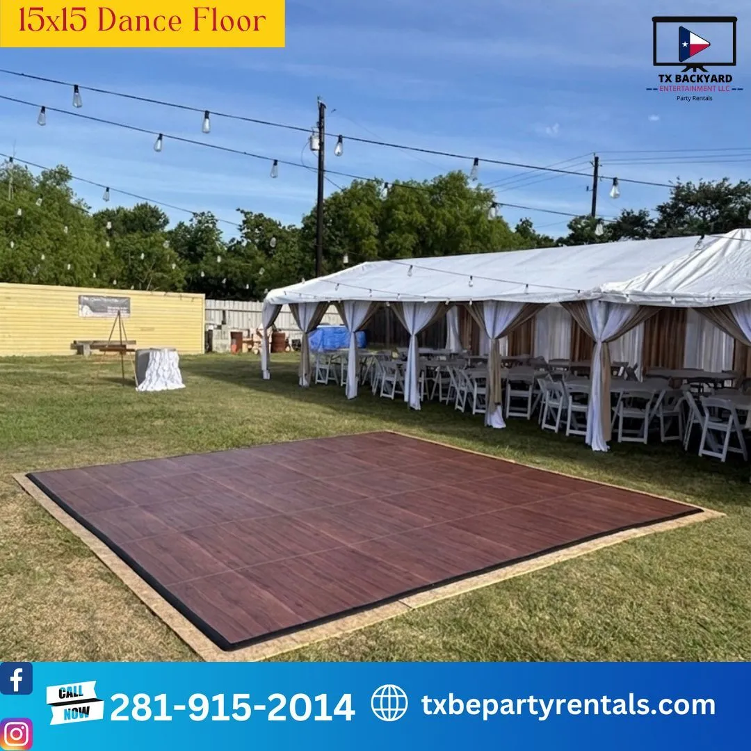Dance Floor 15ft x 15ft - Dark Maple (NO Subflooring)