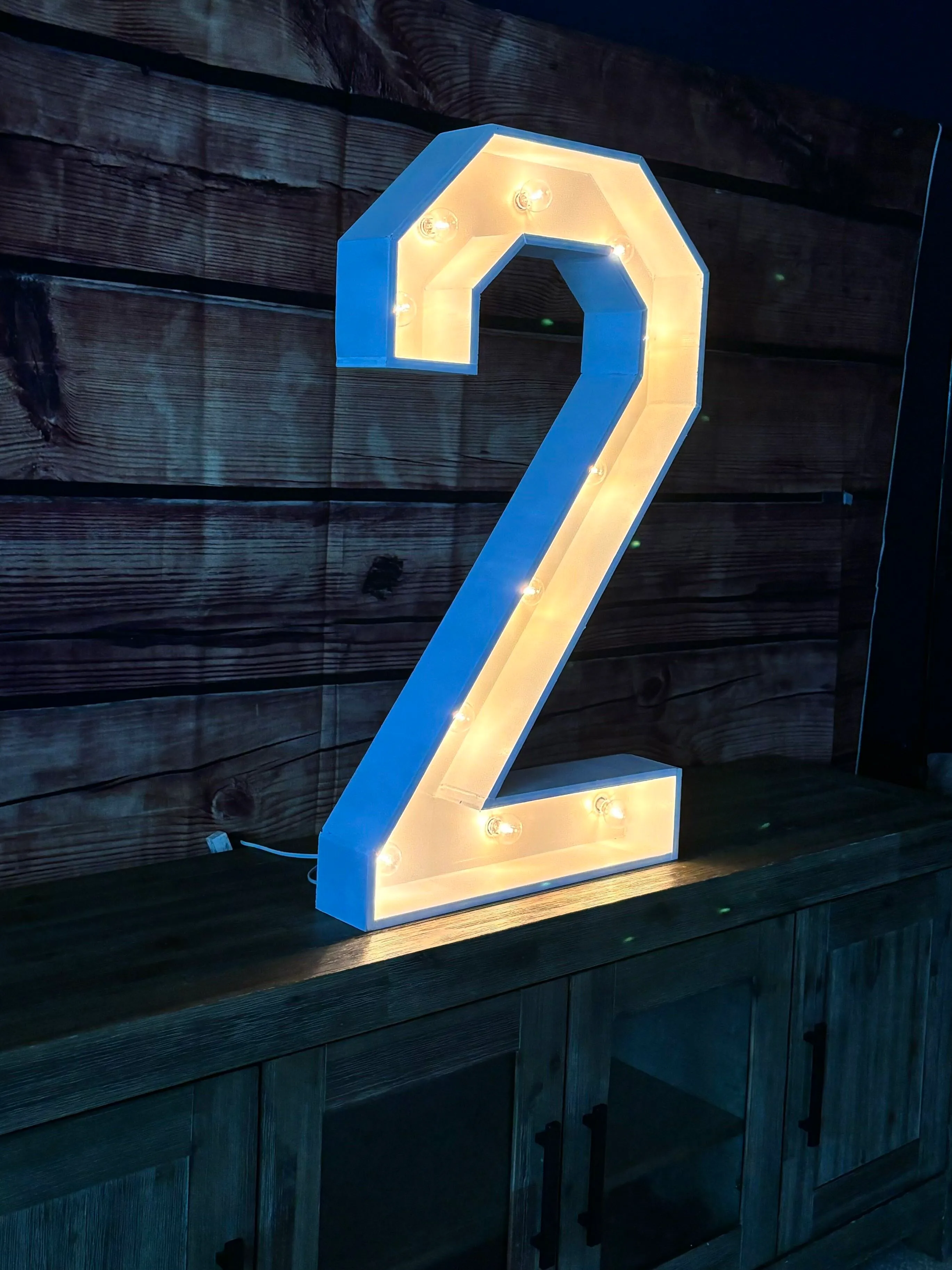 36in Marquee Lighted Number 2