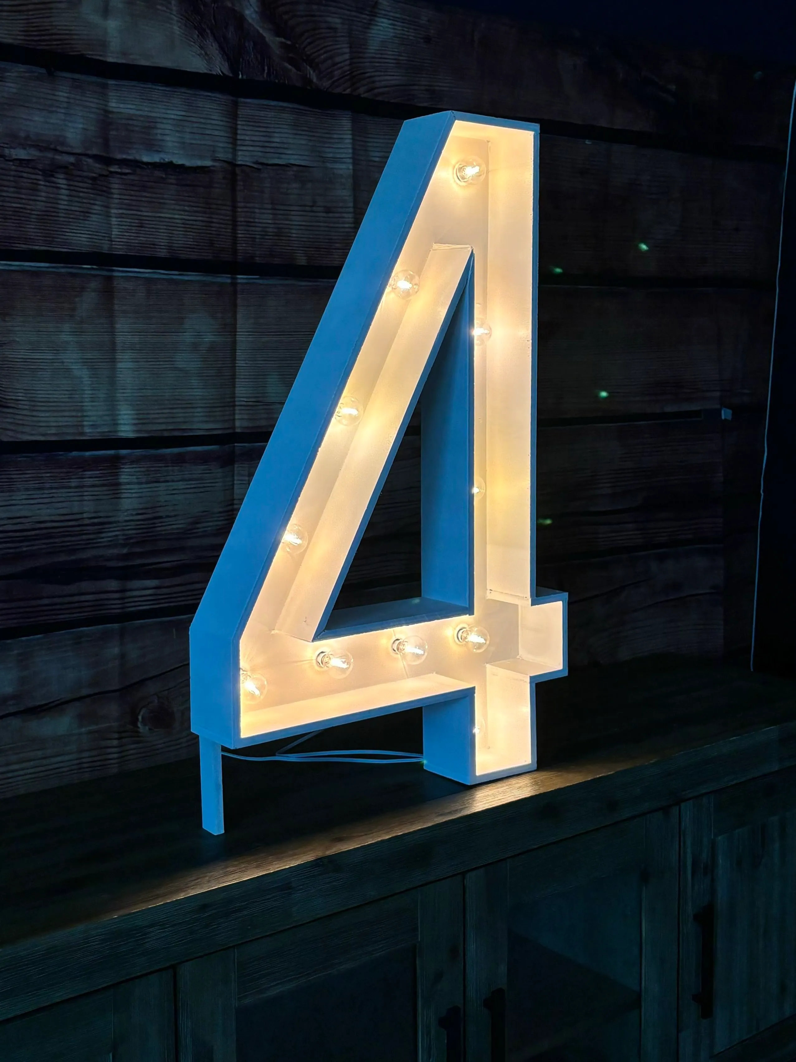36in Marquee Lighted Number 4