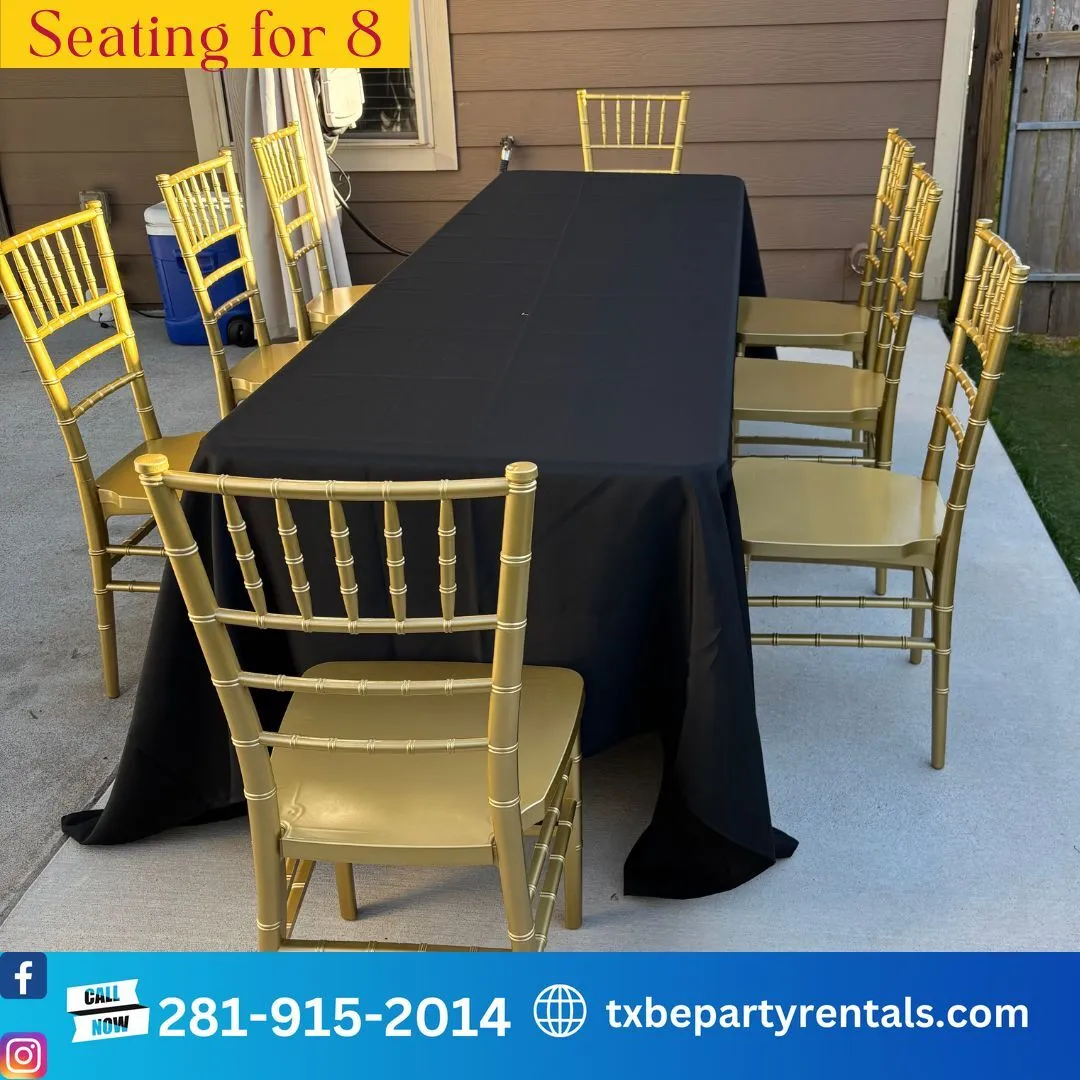 Chiavari Table 8ft Set