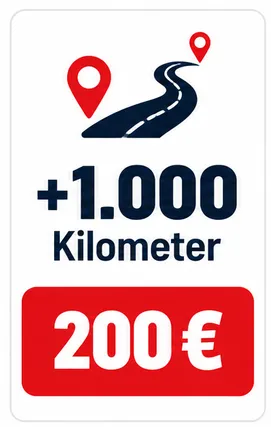 +1.000 km zu 200 €