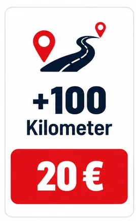 +100 km zu 20 €